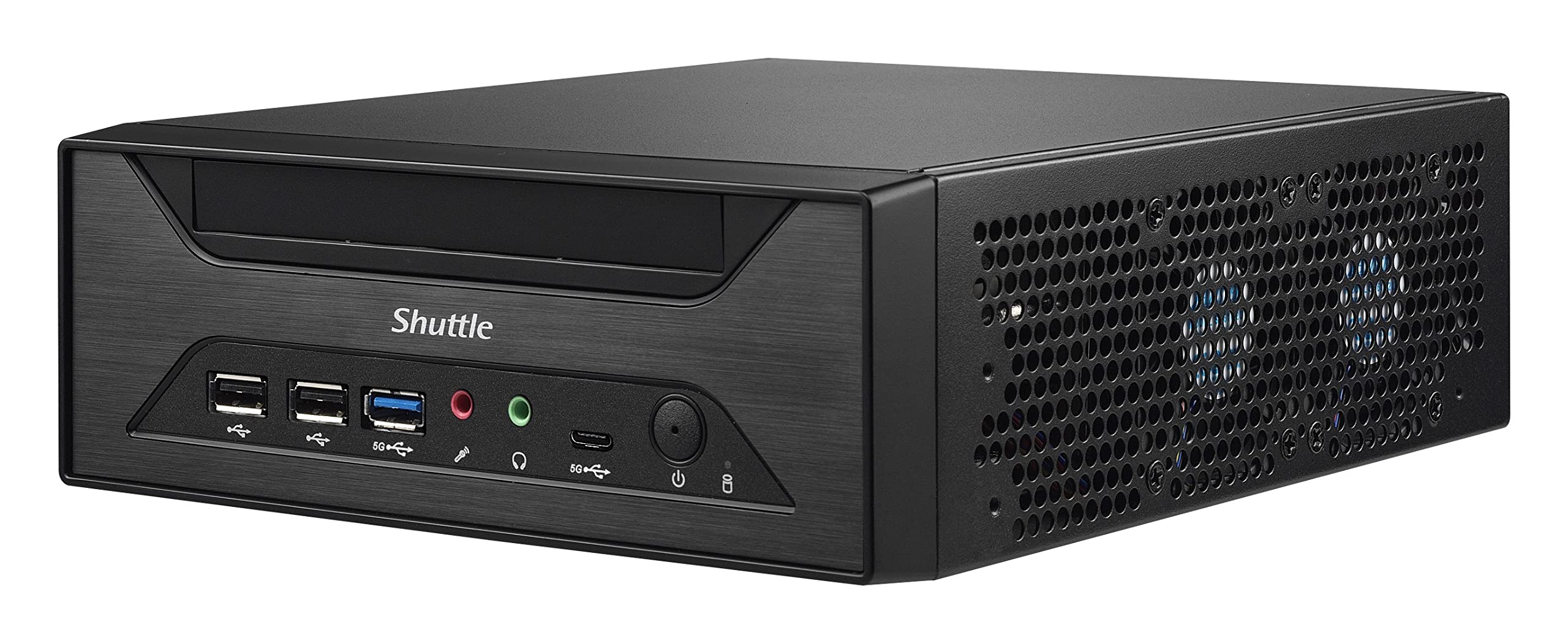 Shuttle XPC Slim XH510G Barebone Mini PC - Intel H510 Chipset, Supports 65W Rocket Lake-S/Comet Lake-S LGA1200 CPU, PCIe x16 Slot (No RAM/HDD/SSD/CPU/OS Included) with VESA Mount - Perfect for Home Office, Digital Signage & Compact Workstations