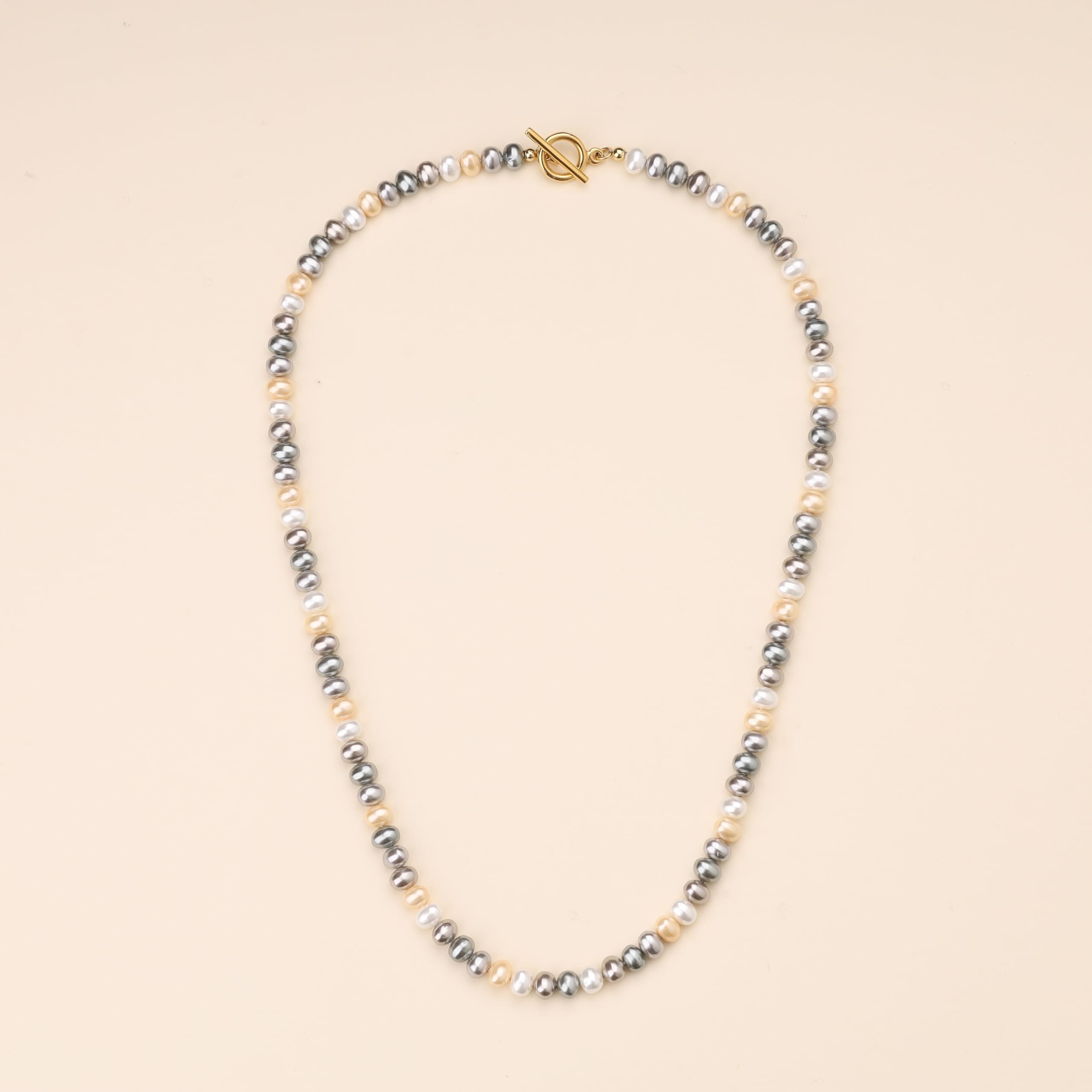 GAVU Elegant Multicolor Shell Pearl Necklace for Women & Men - Dainty Pearl Jewelry Gift for Her, Perfect for Weddings, Parties & Everyday Wear