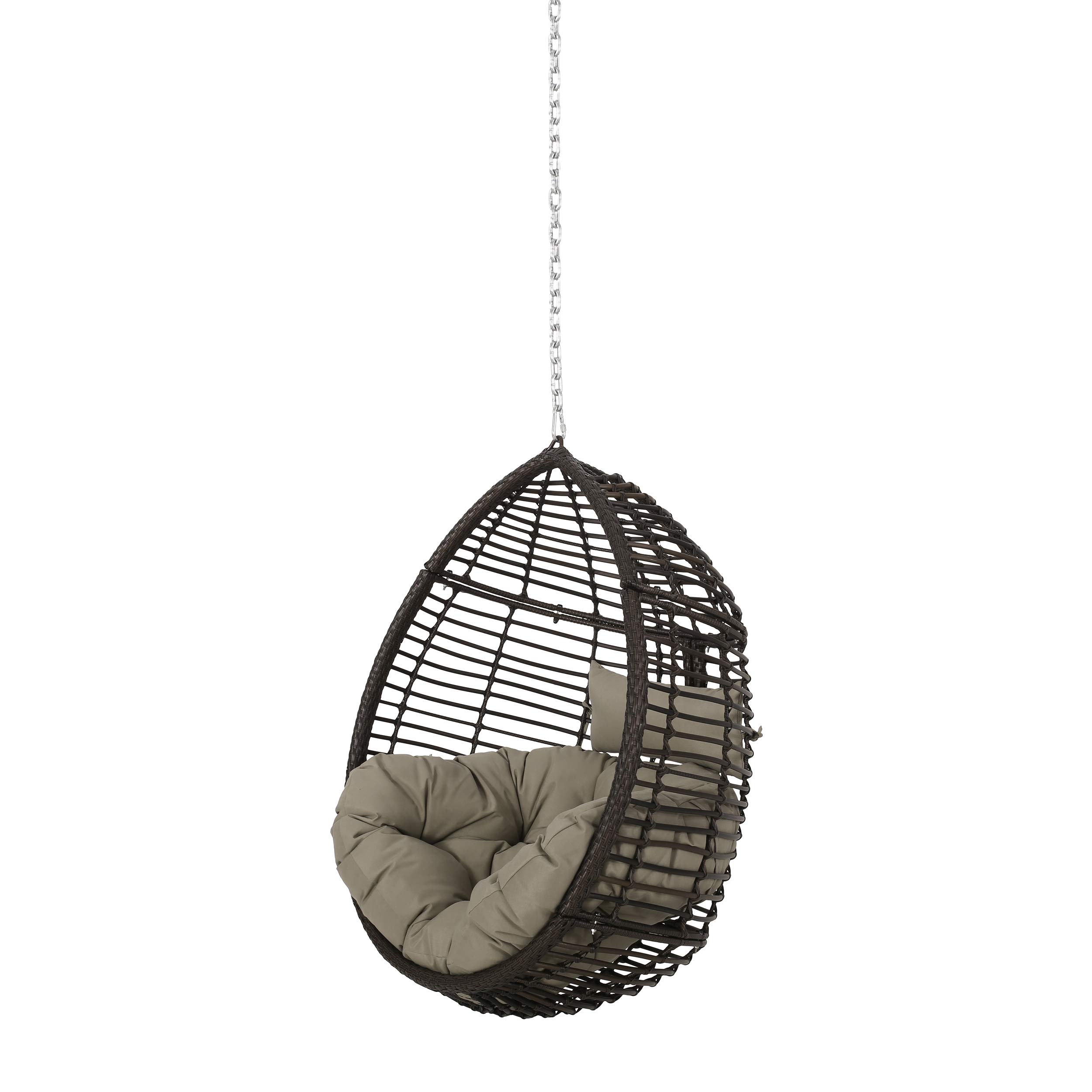 Christopher Knight Home 313487 Outdoor Hammock Swing - Multi-Brown & Khaki Color for Patio, Garden, or Backyard Relaxation