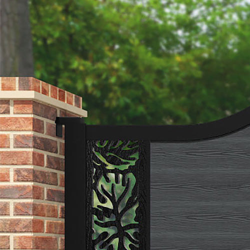 Classic Dark Grey Botanic Curved Top Driveway Gate - Elegant & Durable for Home & Garden Security | Perfect for Driveway, Backyard, and Property Entrance