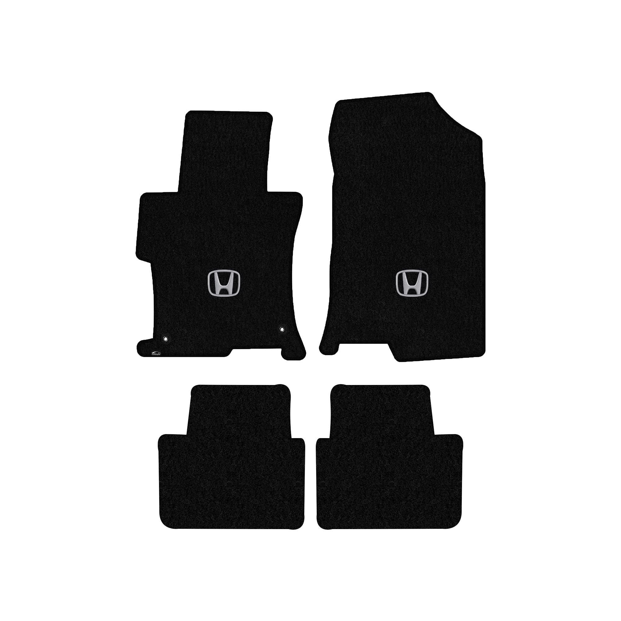 Premium Custom Fit Car Floor Mats for 2008-2012 Honda Accord - 4-Piece Set with Honda Logo (Black) | All-Weather Protection & Luxury Comfort for Daily Commute & Road Trips