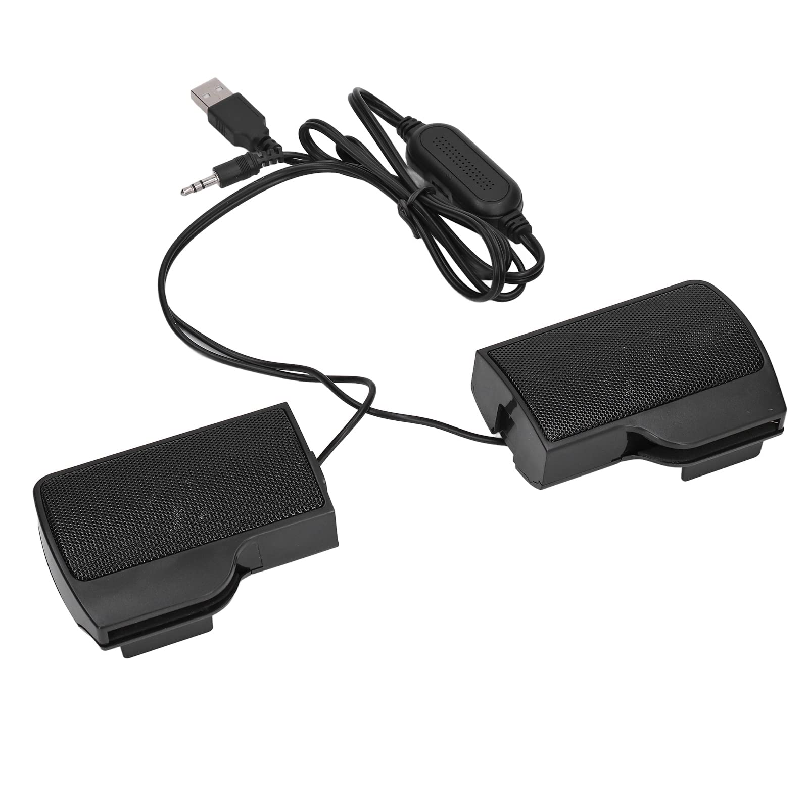 Flexman USB-Powered Wired Laptop Soundbar - Stereo Speakers with Screen Clip for PC, Monitor, Notebook, Tablet & TV | Perfect for Home Office, Gaming & Entertainment