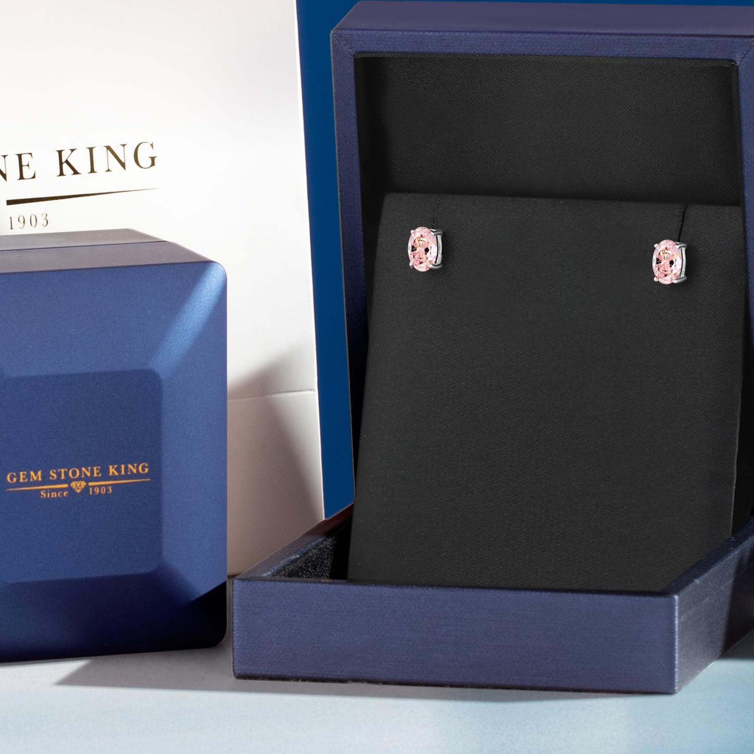 Gem Stone King 14K Gold Oval Birthstone Stud Earrings for Women & Men | 6x4mm Genuine Gemstone Jewelry | Perfect Gift for Mom, Wife, Her | Anniversary, Birthday, Mother's Day Present