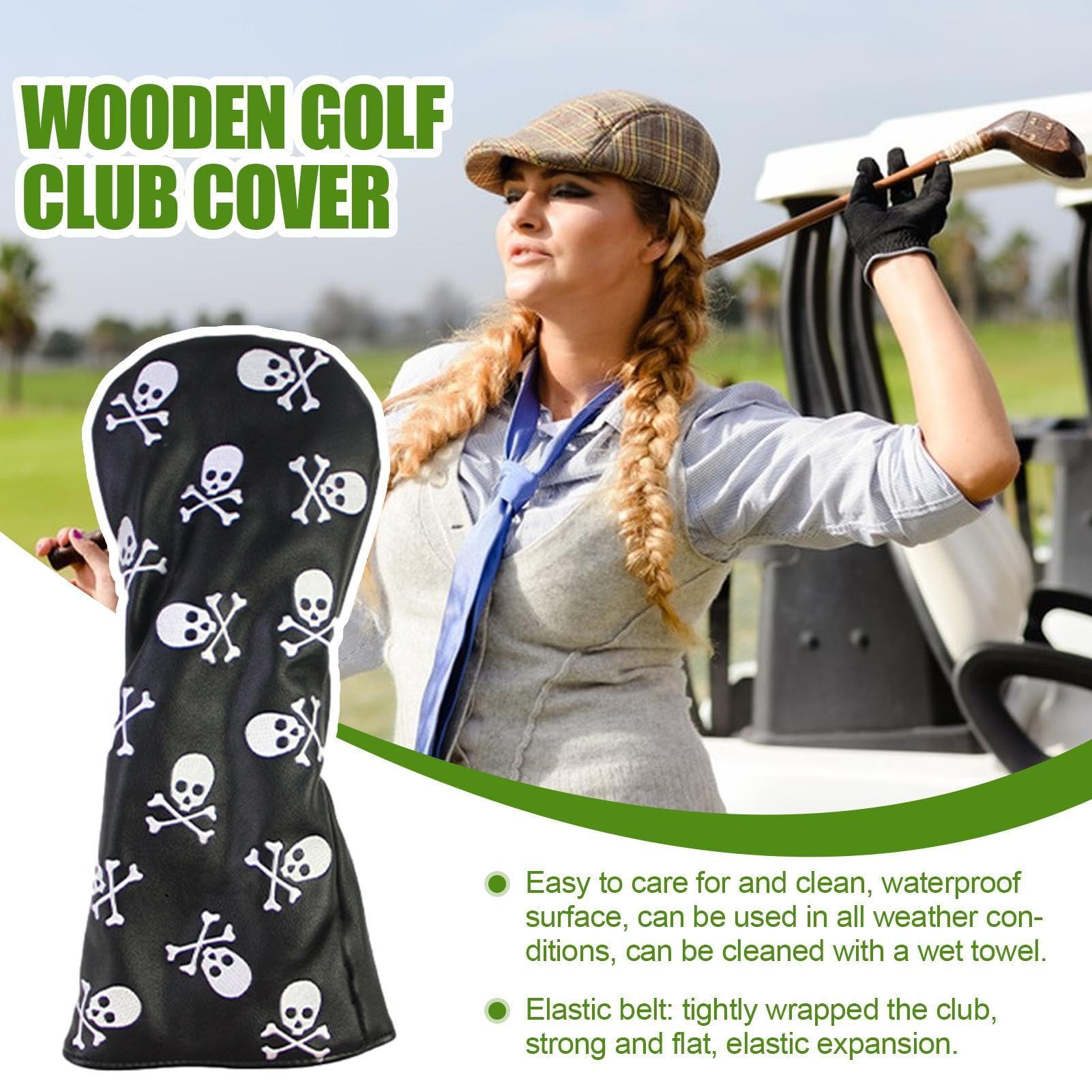Premium PU Leather Golf Club Headcovers - Universal Fit for Drivers, Woods & Wedges | Waterproof Protection for Golf Enthusiasts & Professionals | Perfect for Course Play, Travel & Club Storage
