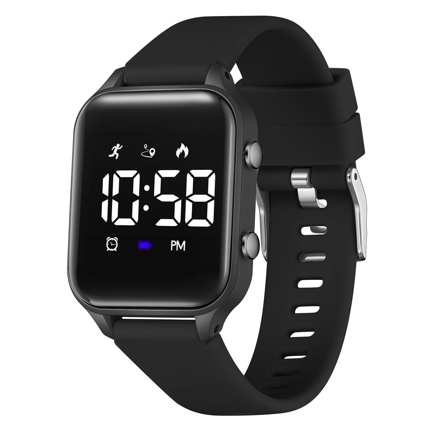 Kids Digital Sports Watch with Fitness Tracker - Waterproof Smart Watch for Boys & Girls Ages 5-14 - Pedometer, Alarm, Stopwatch - No App Needed - Perfect Gift for Students & Teens - Ideal for School, Sports & Outdoor Activities