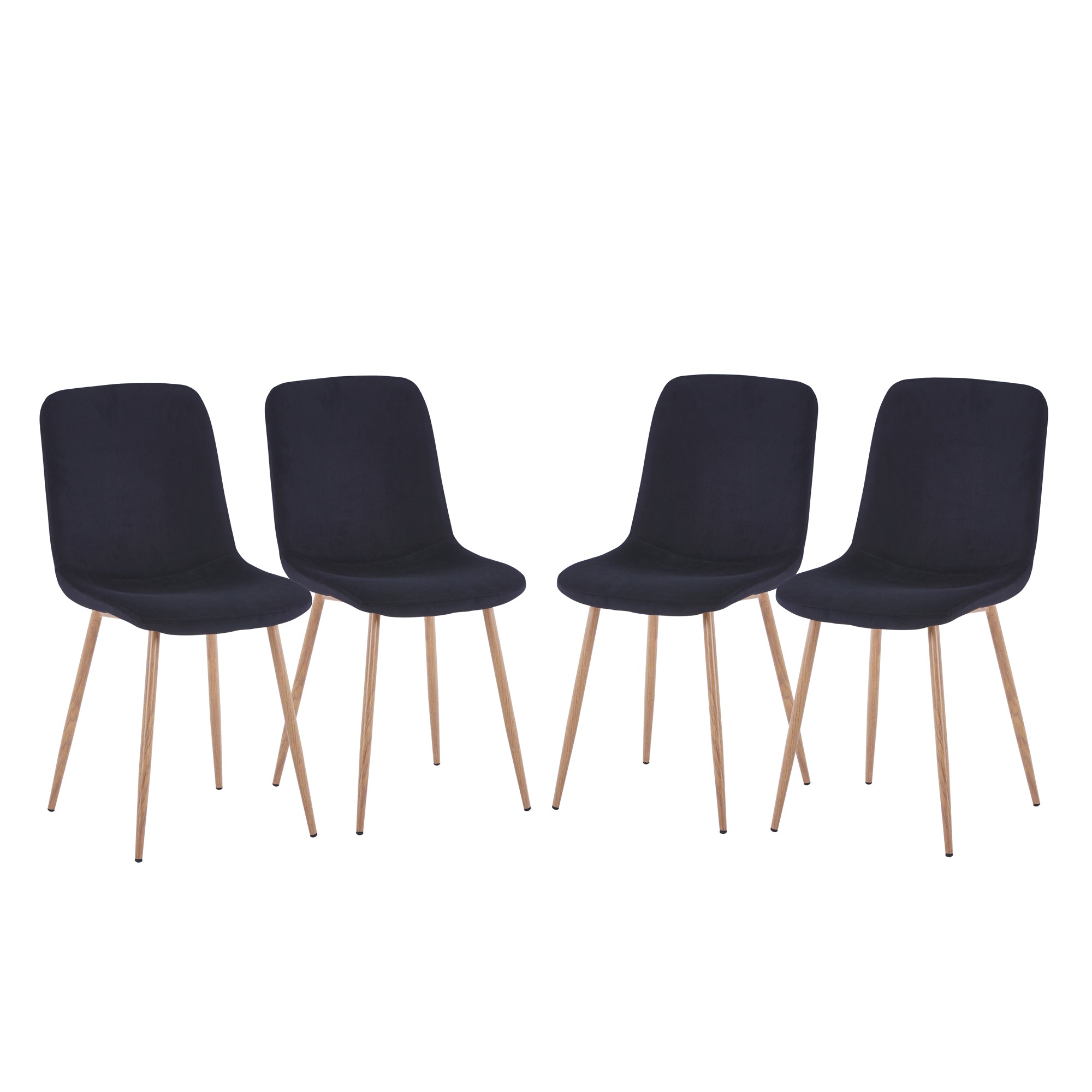 Modern Black Dining Chairs Set of 4 - Contemporary Style with Advanced Technology for Restaurants, Cafes, Bars, Offices, Living Rooms & Reception Areas - Perfect for Home Dining & Commercial Spaces