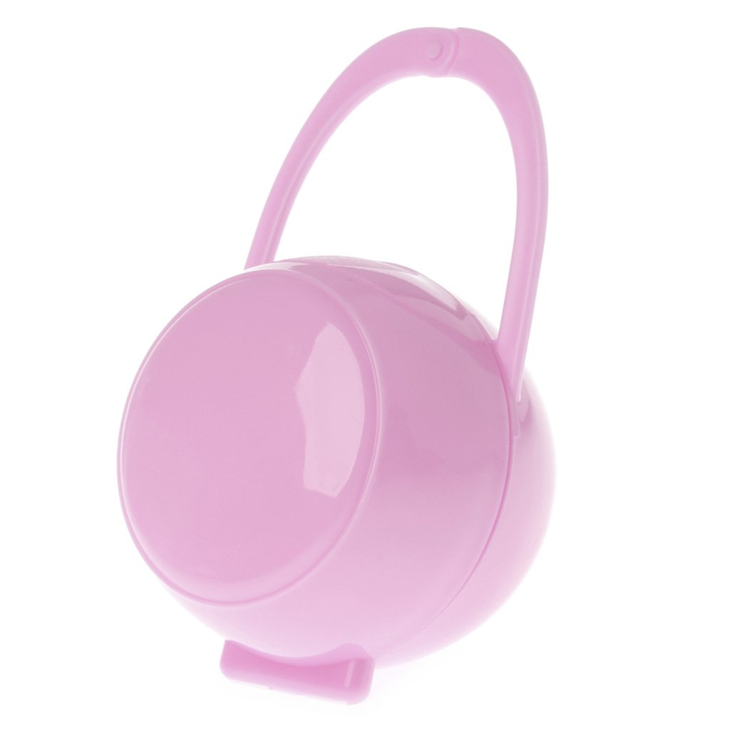 BENGKUI Portable Baby Pacifier Case Holder - Pink Soother Storage Box for Boys & Girls, Perfect for Travel, Daycare & On-the-Go Parents