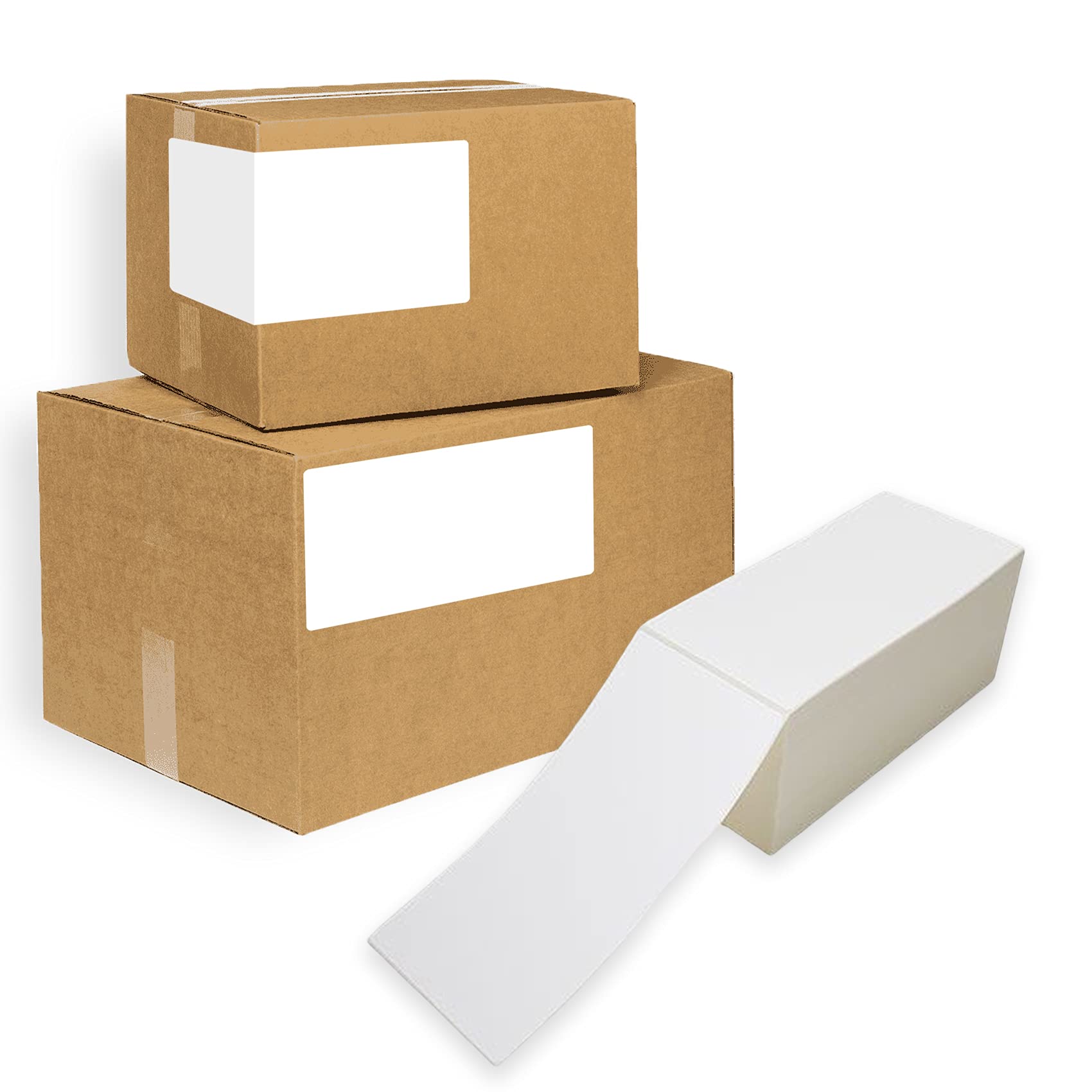 AMZ White Direct Thermal Label Paper, 4 x 8 Inches - 3000 Pack Thermal Shipping Labels for Printing - Self-Adhesive Thermal Printer Labels - Temperature-Resistant Barcode Labels for Shipping, Packaging & Logistics (Ideal for UPS, FedEx, USPS & Amazon FBA)