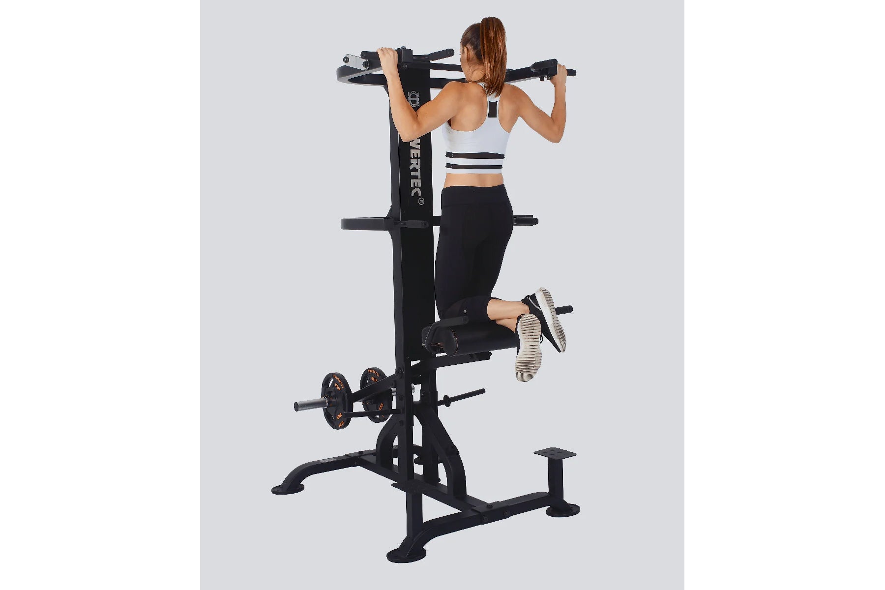 Powertec LeverGym Chin Up Bar & Dip Station - Adjustable Home Gym Equipment for Strength Training | Perfect for Home Workouts, Garage Gym & Fitness Enthusiasts