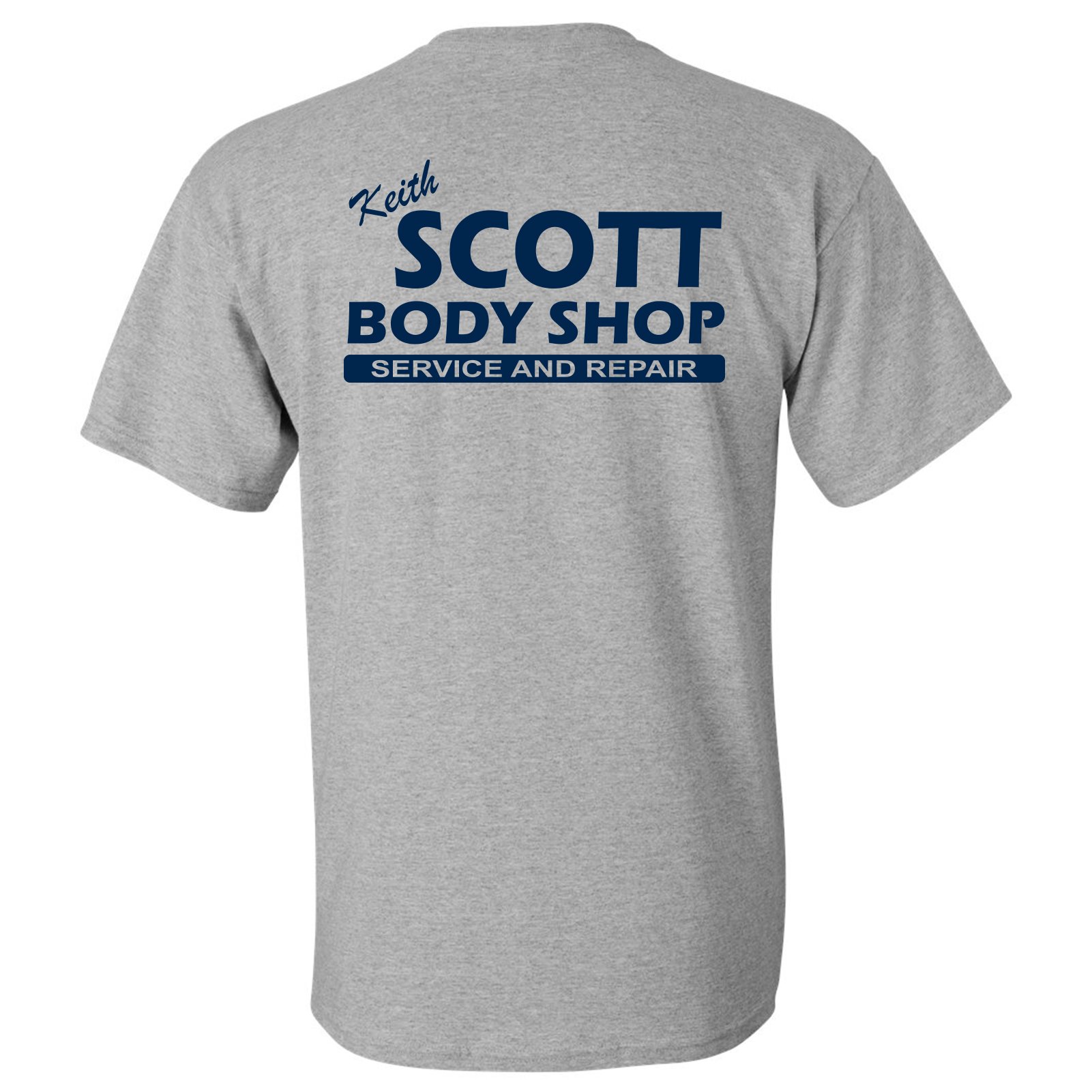 Keith Scott Body Shop Graphic Print T-Shirt for Men - Comfortable Cotton Tee for Casual Wear, Street Style & Everyday Outfits