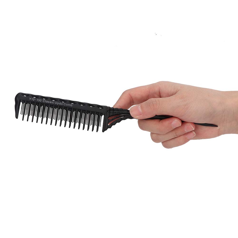 Professional 3-Row Pointed Hair Styling Comb - Barber Salon Hair Modeling Tool for Styling, Cutting & Detangling (Black) | Perfect for Salon Professionals, Home Haircuts & Beard Grooming