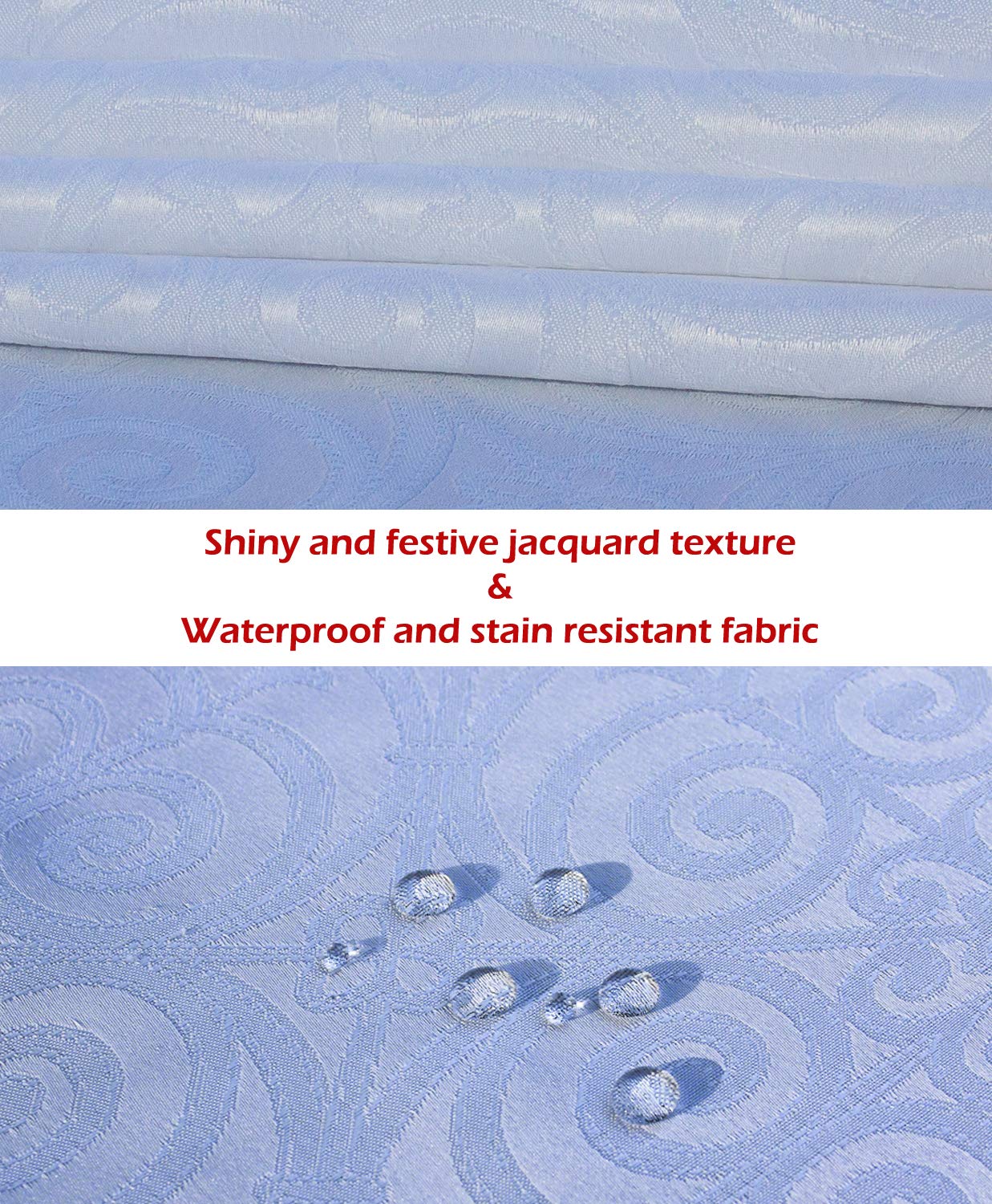 Premium White Jacquard Placemats Set of 4 - Waterproof & Washable Table Mats for Dining Room, Kitchen, and Events - Elegant Table Decor for Dinner Parties, Weddings, Thanksgiving, Christmas, and Fall Decorations - Perfect for Holiday Gatherings and Everyday Use