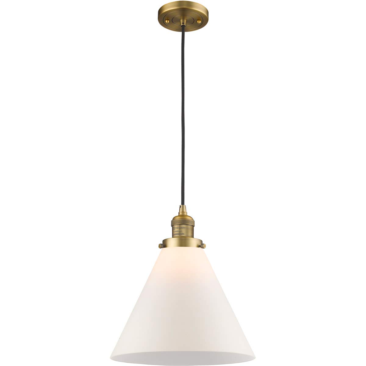 Vintage Dimmable LED Mini Pendant Light - Brushed Brass Finish, Energy Efficient 1-Light Fixture for Kitchen Island, Dining Room & Bar Counter Lighting | Innovations 201C-BB-G41-L-LED