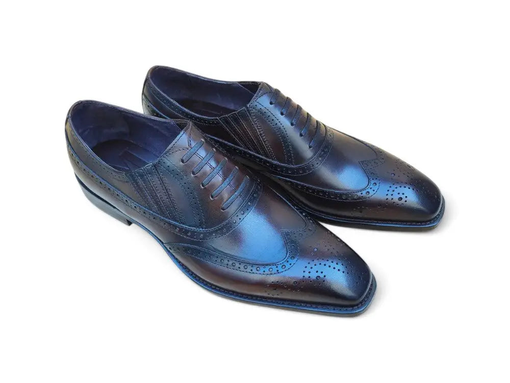 Premium Wingtip Slip-On Oxford Shoes for Men - Classic Comfort & Style - Perfect for Business, Weddings & Formal Occasions