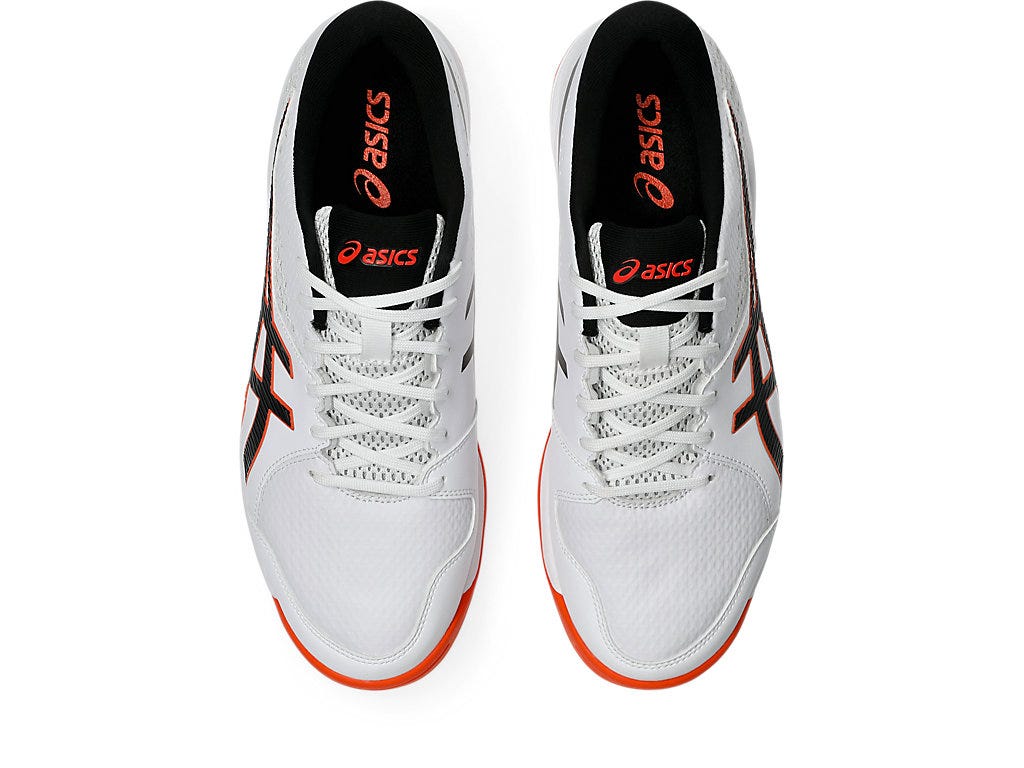 ASICS Gel Peake 2 White & Black Cricket Shoes - Lightweight Comfort for Training & Matches - Perfect for Indoor/Outdoor Cricket Practice & Games