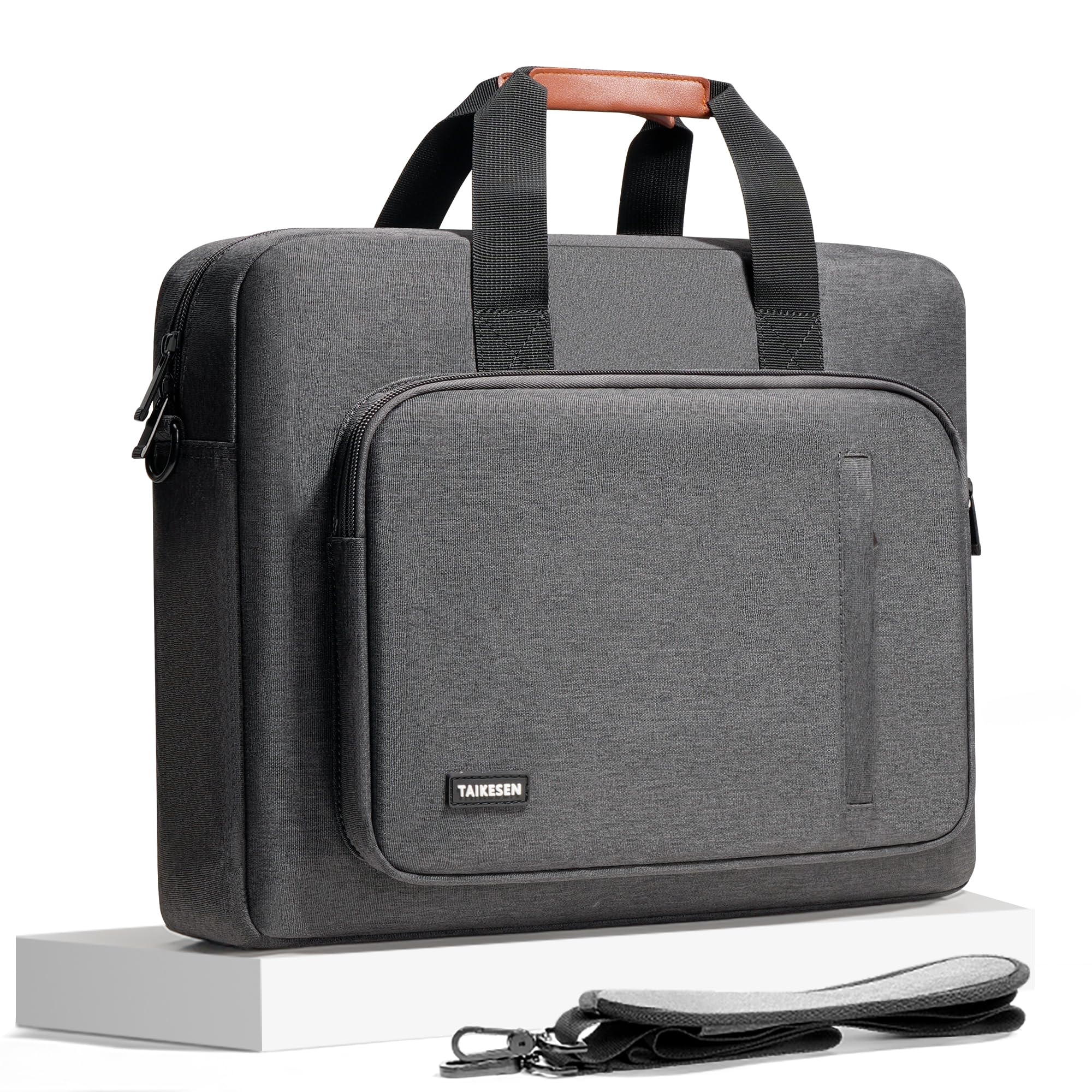360° Protective Laptop Case Bag with Air Cushion - Durable Shoulder Briefcase for 13-14.2 Inch MacBook, Dell, HP (Ideal for Business Travel, Commuting & School)