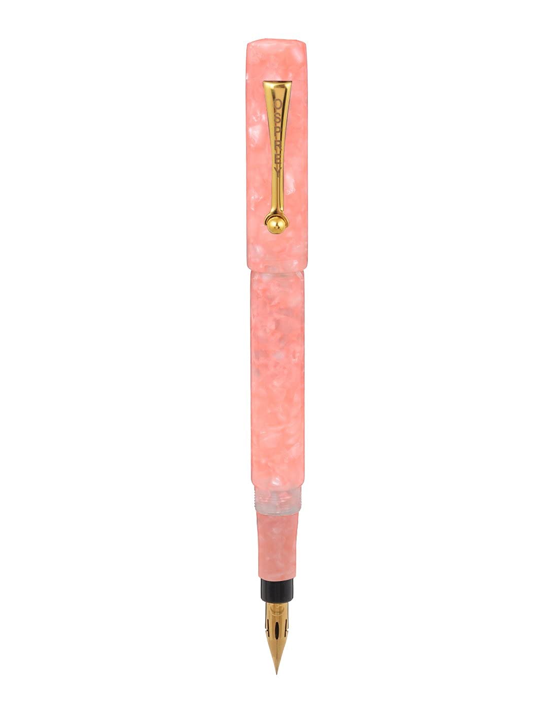 Milano Zebra G Fountain Pen - Rose Quartz with Gold Plated Clip | Calligraphy, Sketching & Writing | Premium Gift for Artists & Professionals