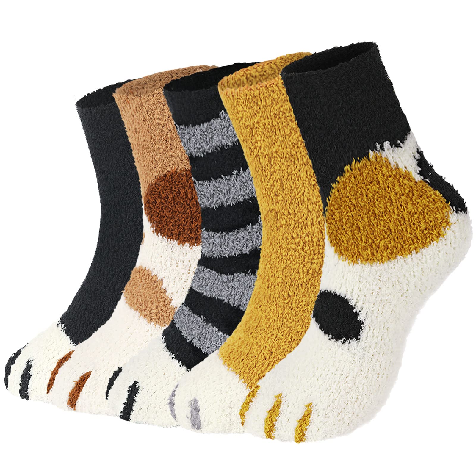 Women's Fuzzy Fluffy Cozy Slipper Socks - Soft Warm Winter House Socks for Relaxing at Home, Lounging & Sleeping | Perfect Gift for Her