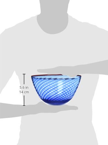 Kosta Boda Red Rim Bowl - Small Handmade Swedish Glassware for Home Decor & Gift Giving | Perfect for Fruit Display, Centerpieces & Scandinavian Style Dining