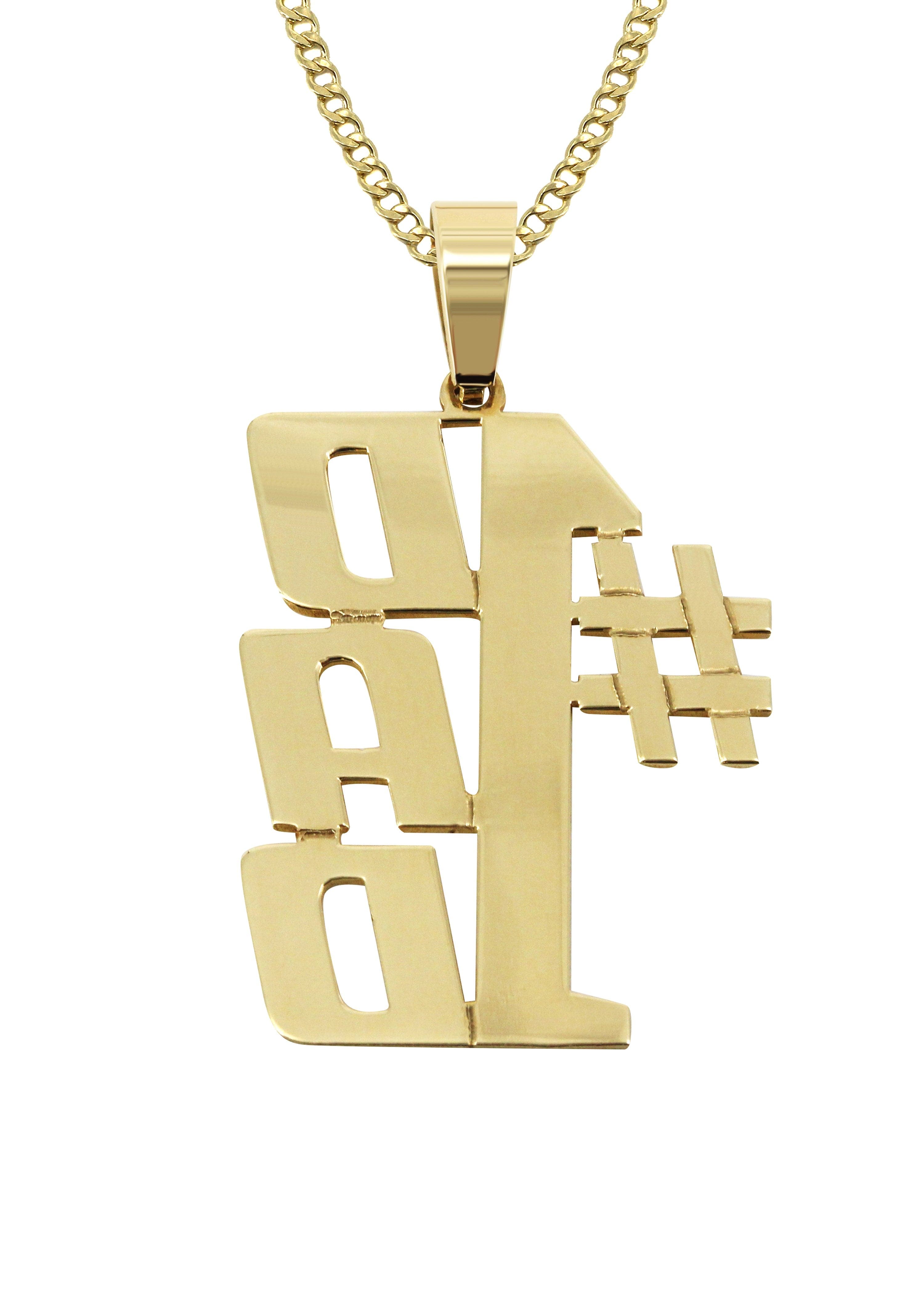 14K Gold Personalized Name Plate Necklace with Custom Number - Elegant & Dainty Jewelry for Women | Perfect for Birthdays, Anniversaries, and Special Occasions