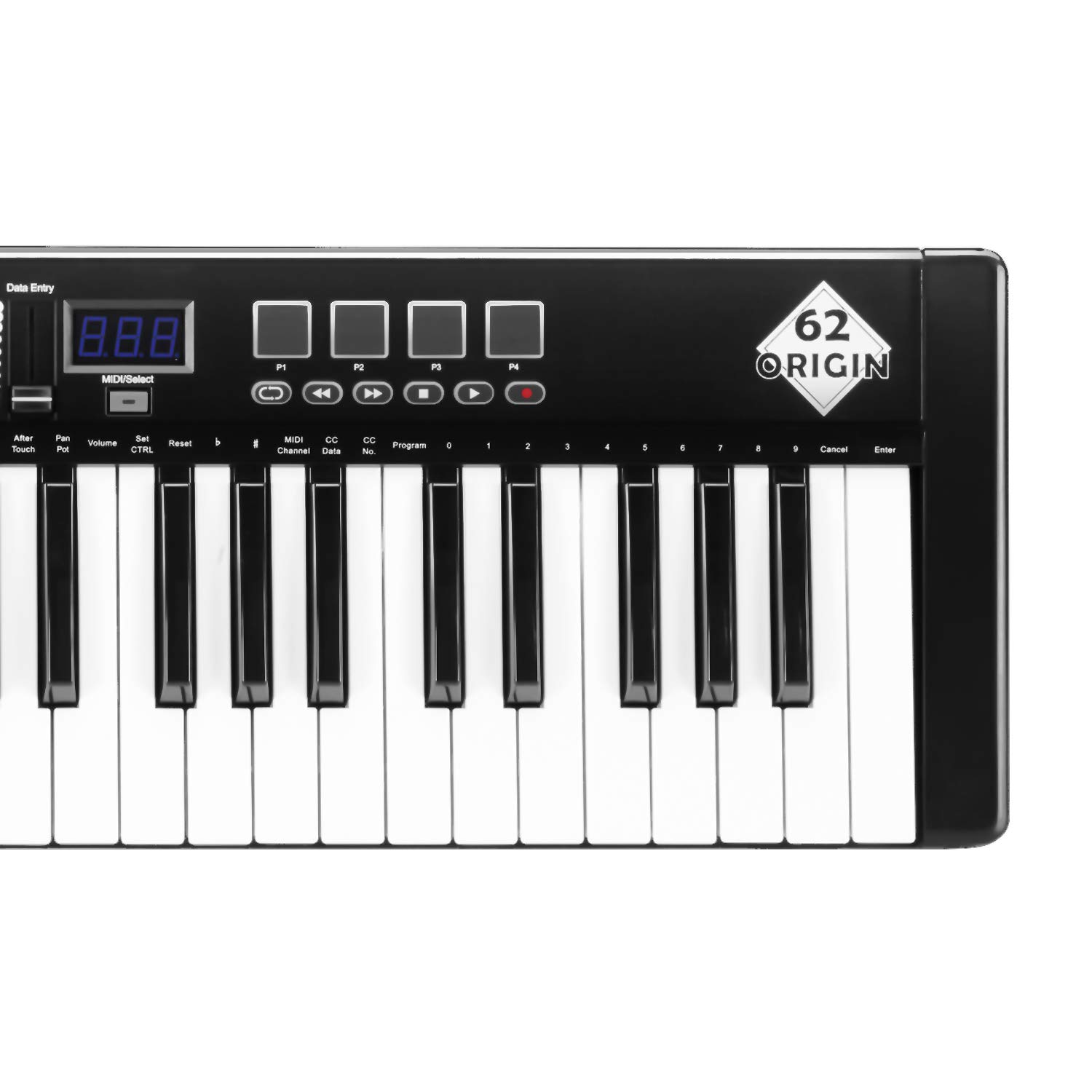 MIDIPLUS Origin 62 61-Key USB MIDI Keyboard Controller with Pitch Bend & Modulation Wheel - Perfect for Music Production, Studio Recording & Live Performance