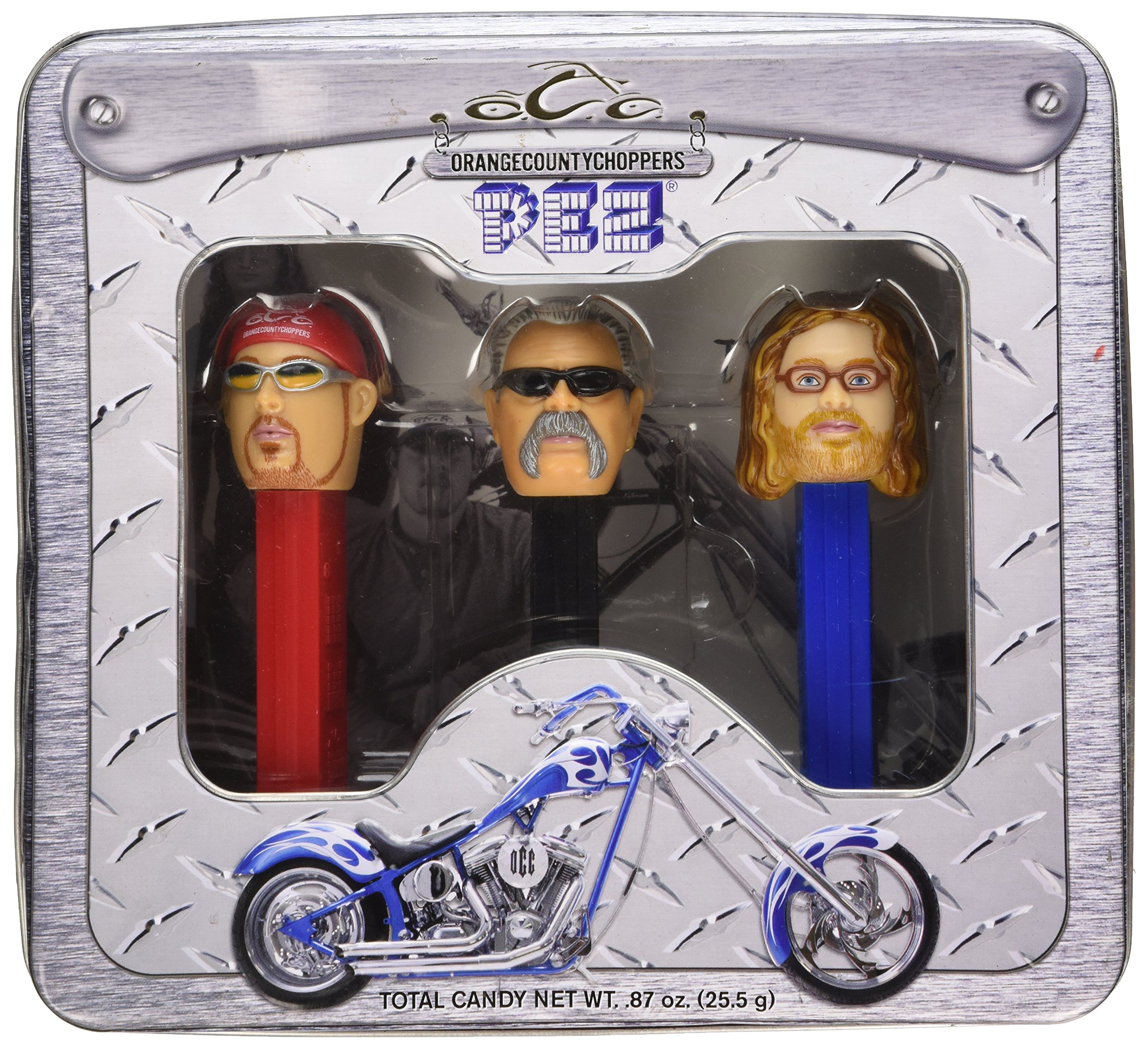 Orange County Choppers Pez Candy Dispenser Set - Collectible Motorcycle-Themed Candy Dispensers for Kids & Adults - Perfect for Gifts, Parties, and Pop Culture Collectors