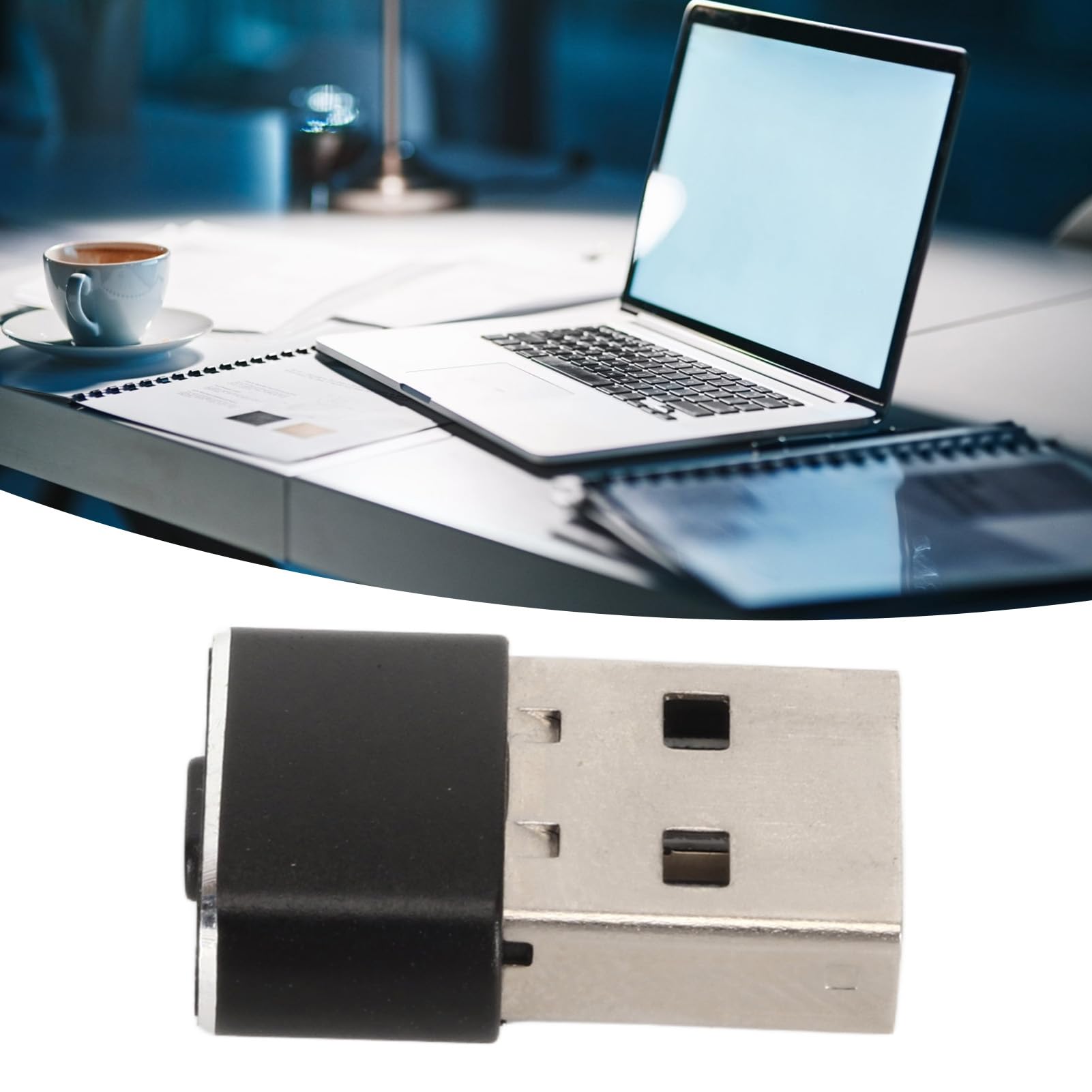 Automatic Mouse Jiggler & Computer Mouse Mover - USB Powered Undetectable Mouse Movement Simulator for PC/Laptop (Black) | Perfect for Remote Work, Online Meetings, Screen Saver Prevention & System Activity Maintenance