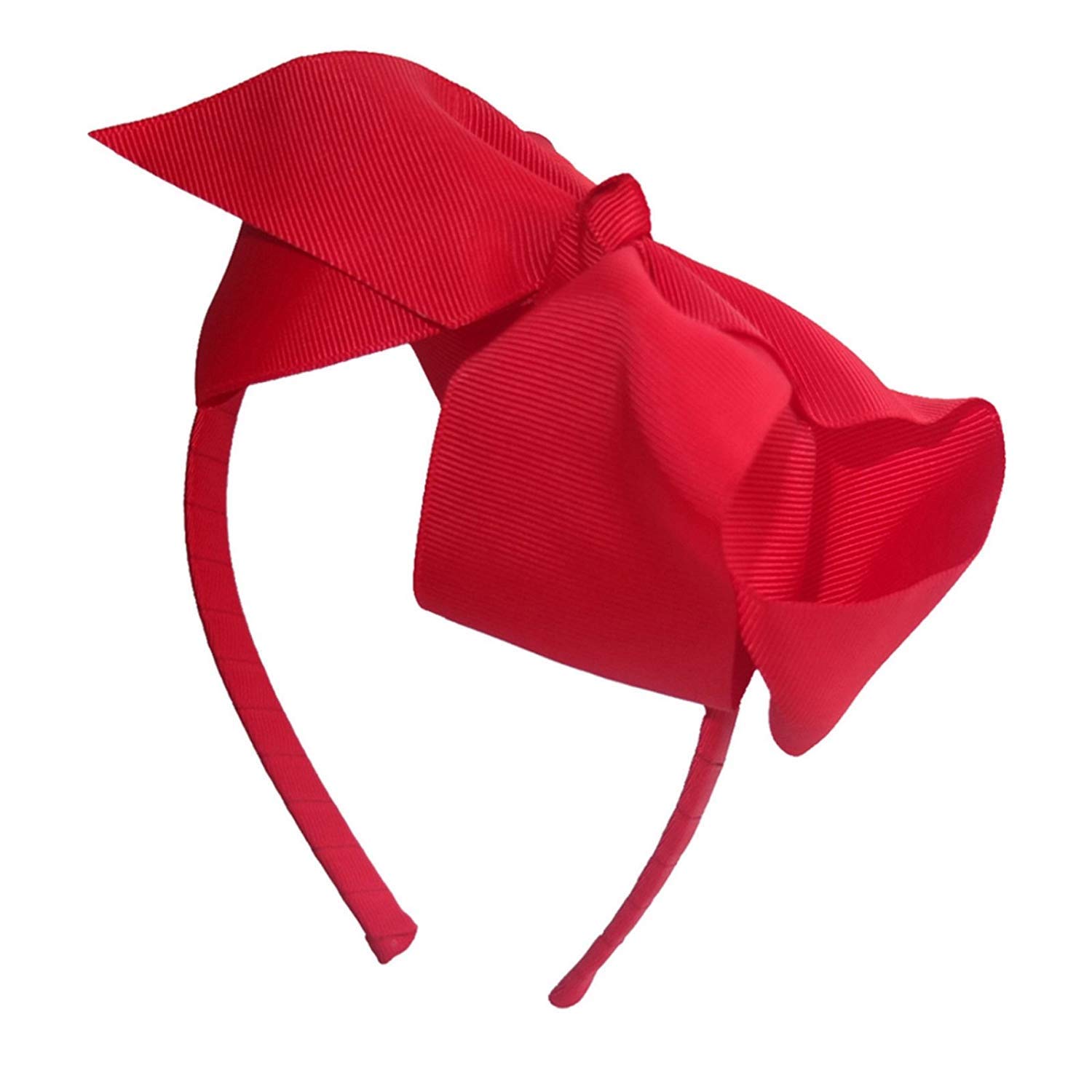 LUSM Red Ribbon Bow Alice Hairband Headband for Women - Elegant Hair Accessory for Parties, Weddings, and Daily Wear