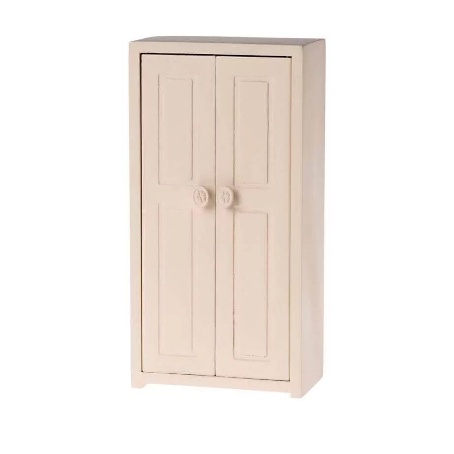 Maileg Mouse Cream Closet - Adorable Miniature Dollhouse Wardrobe for Kids Room Decor & Pretend Play