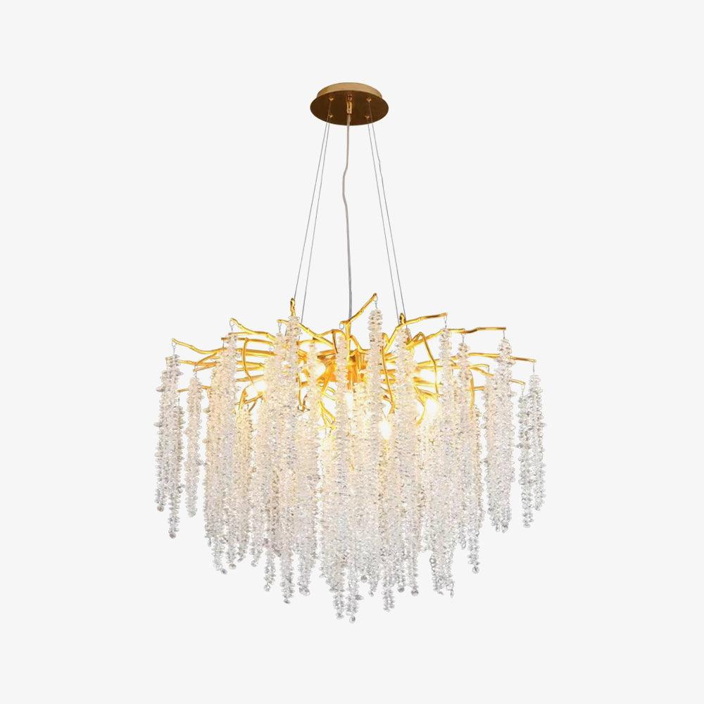 Elegant Albero Crystal Chandelier - Modern Luxury Ceiling Light Fixture for Dining Room, Living Room & Bedroom | Perfect for Home Decor & Wedding Venues