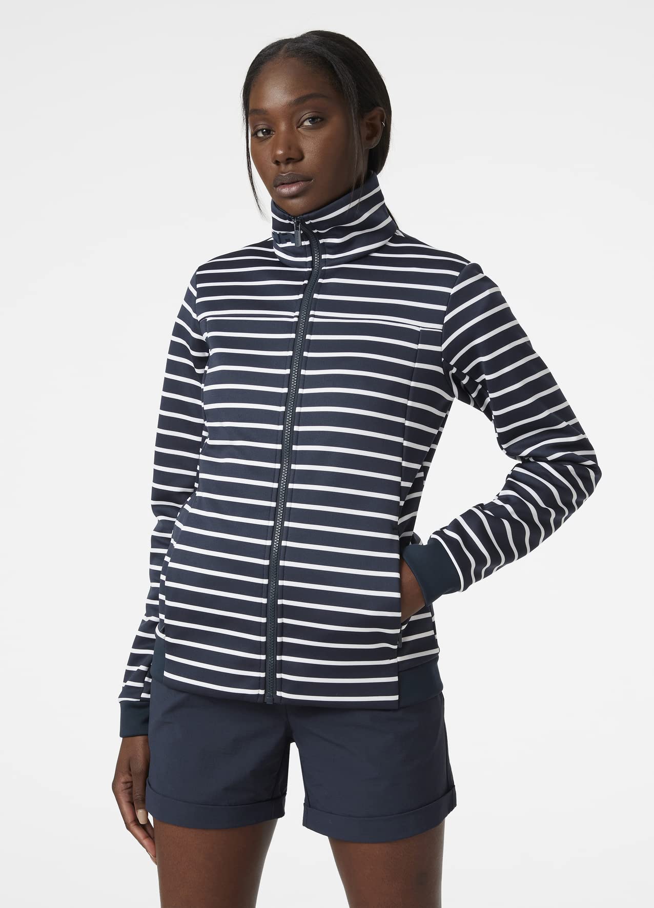 Helly Hansen Women's Crew Fleece Jacket - Lightweight Warm Zip Up for Hiking, Camping & Outdoor Activities