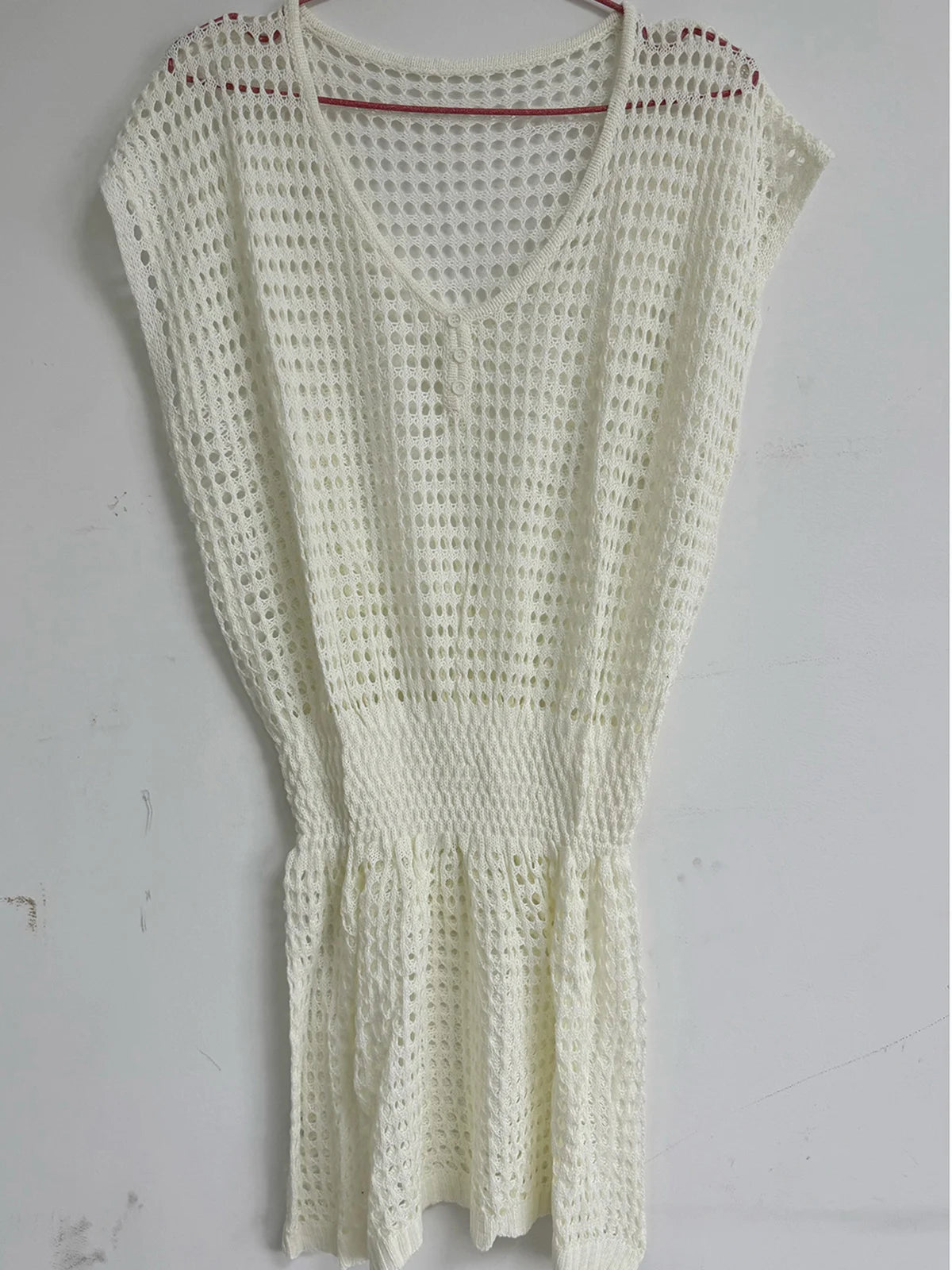 5 Colors Crochet Knitted Beach Cover Up Dress - Long Tunic Pareo for Bikini & Swimwear - Boho Chic Beachwear V2053 | Perfect for Poolside, Vacation & Summer Outfits
