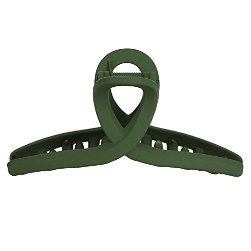 Non-Slip Hair Claws Clips for Women - Strong Hair Clamps for Thick Hair, Fashion Hair Accessories in Army Green | Perfect for Workouts, Office & Everyday Styling