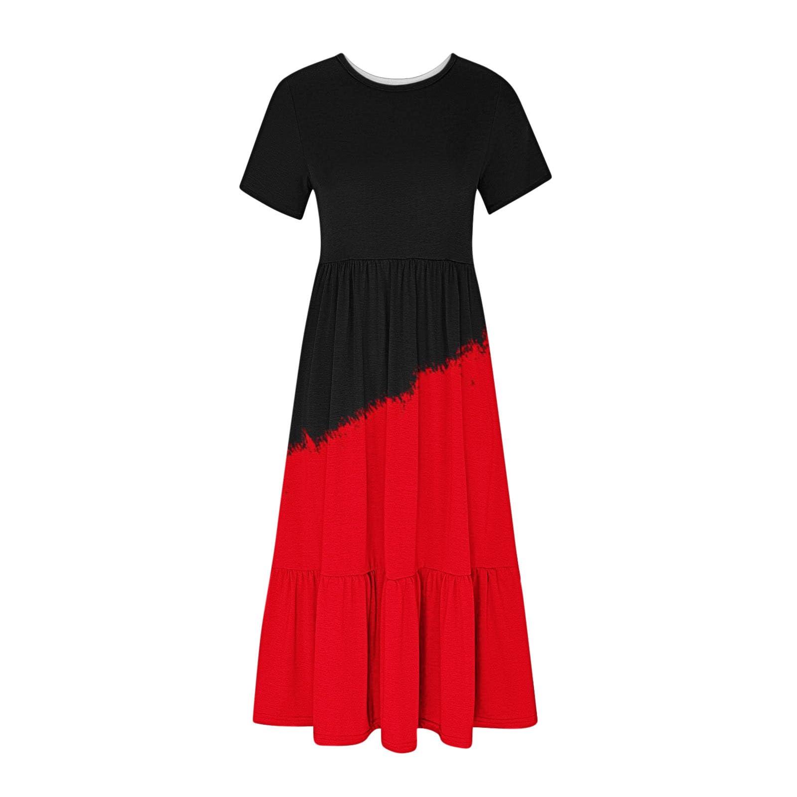 Oelaio Women's Ruffle Dresses - Elegant Plus Size Sun Dresses for Mother of The Bride & Easter Dresses for Girls | Perfect for Weddings, Church Events & Summer Vacations