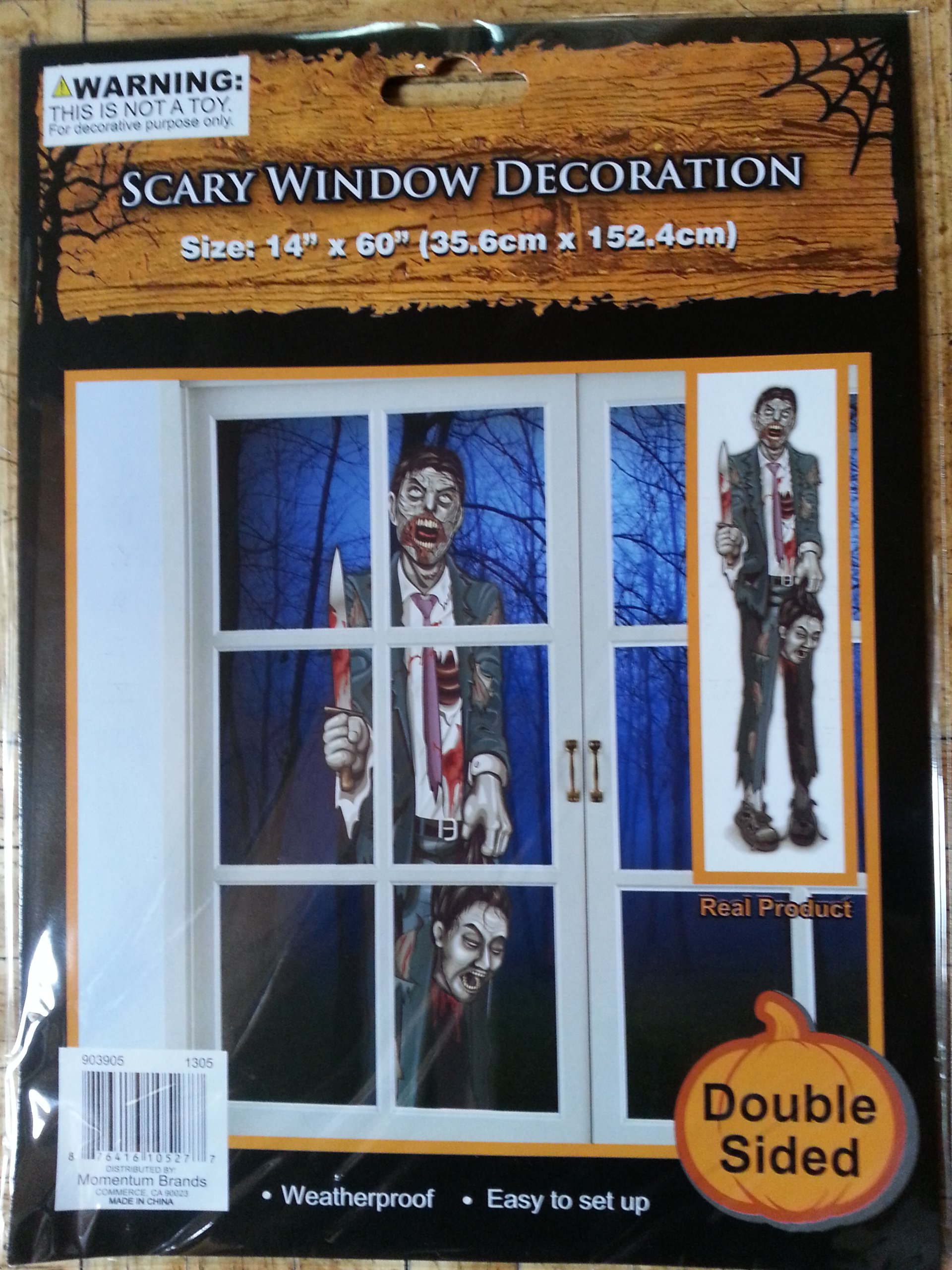 Scary Skeleton Window Decoration 14' X 60
