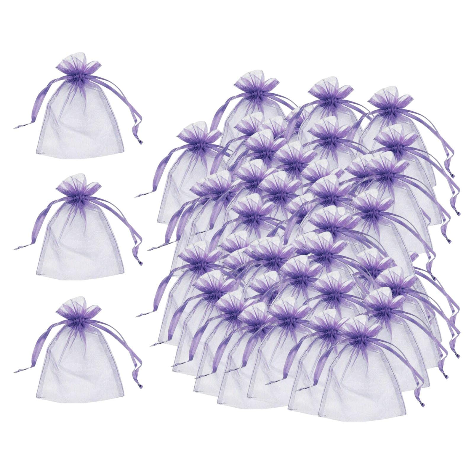 SM SunniMix 100Pcs Fruit Protection Bags - 13cmx18cm Breathable Mesh Drawstring Bags for Fruit Trees, Vegetables & Garden Plants (Purple) - Protect Apples, Peaches & Berries from Pests & Birds
