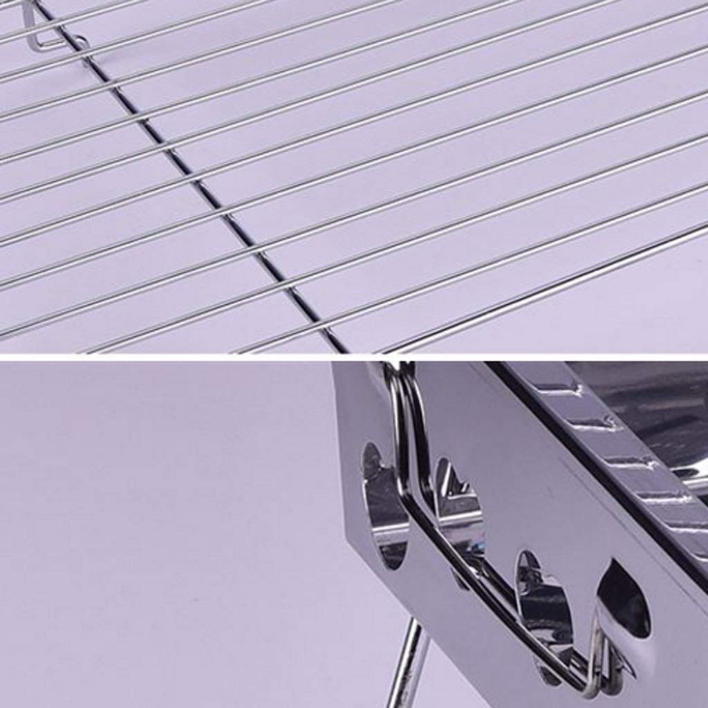 Portable Stainless Steel BBQ Grill - Folding Charcoal Stove for Outdoor Cooking | Perfect for Camping, Picnics & Backyard Barbecues