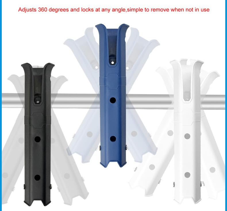 Fishing Rod Holder for Folding Wagon Carts, Garden Carts & Bikes - Beach & Car Fishing Chair Accessory - Secure Pole Rack Rest - Perfect for Outdoor Fishing, Camping & Beach Trips