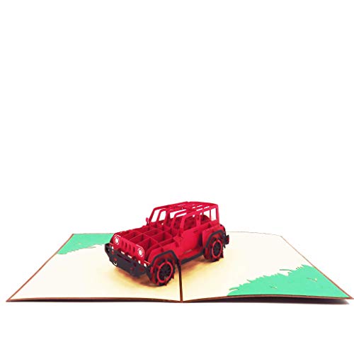 Jeep Pop Up Card (Red)