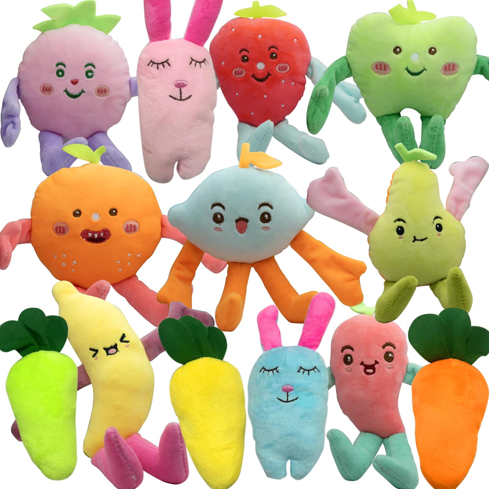 13 Pack Cute Carrot-Shaped Squeaky Dog Toys for Small Dogs & Puppies - Perfect for Chewing, Fetching, and Interactive Playtime