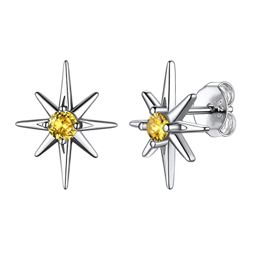 earrings-11. November(Created Citrine)