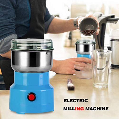 Premium Electric Coffee Grinder - Stainless Steel Blade Spice & Nut Grinder for Coffee Beans, Pepper, Salt & Herbs | Multifunctional Kitchen Blender for Home & Commercial Use | Perfect for Espresso, French Press & Cold Brew (Blue)