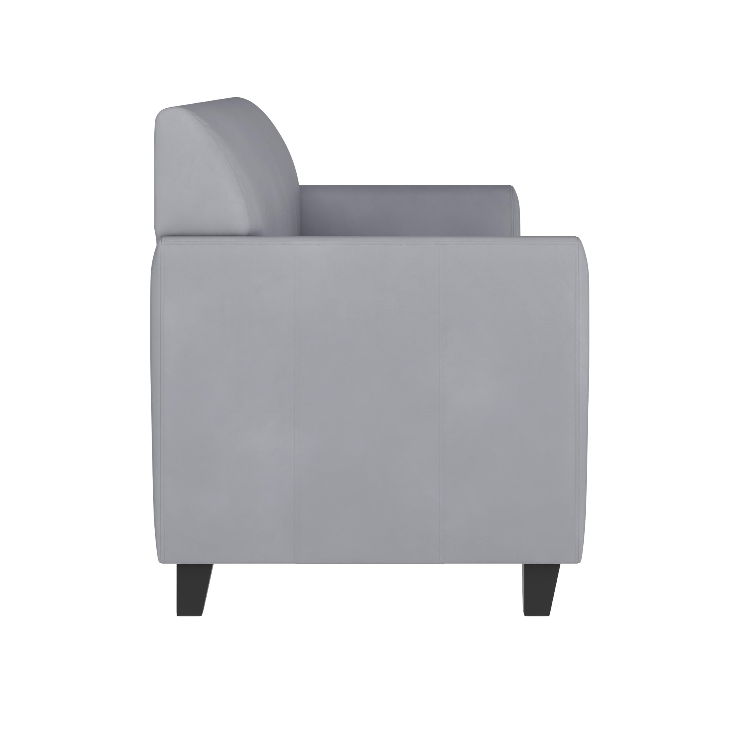 Flash Furniture HERCULES Diplomat Series Gray LeatherSoft Sofa - Luxurious Comfort for Living Room, Office or Lounge - Durable & Stylish Leather-Like Upholstery