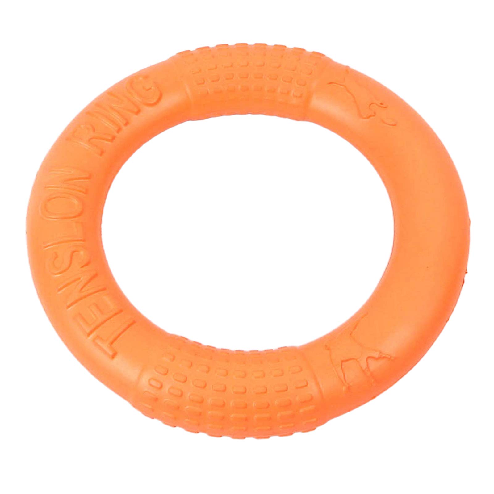 Durable Rubber Dog Chew Toy for Small Dogs - 27cm Orange Pet Teething Ring, Puppy Teeth Cleaning Chew Toy, Safe for Aggressive Chewers - Perfect for Puppy Teething Relief & Dental Health at Home or Outdoor Play