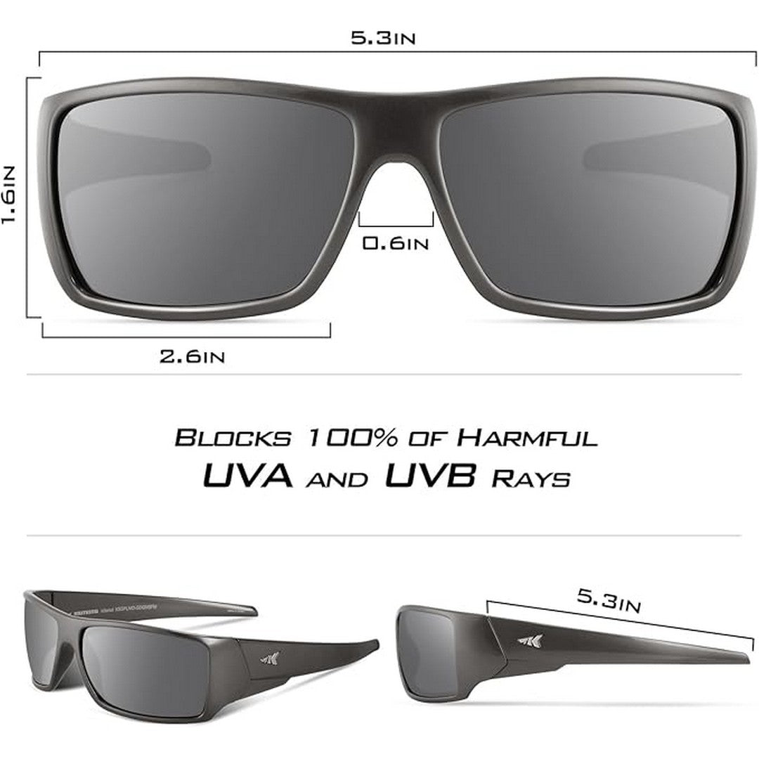 Polarized Sports Sunglasses for Men & Women - UV Protection, Lightweight & Anti-Glare for Driving, Cycling, Running, Hiking & Outdoor Activities