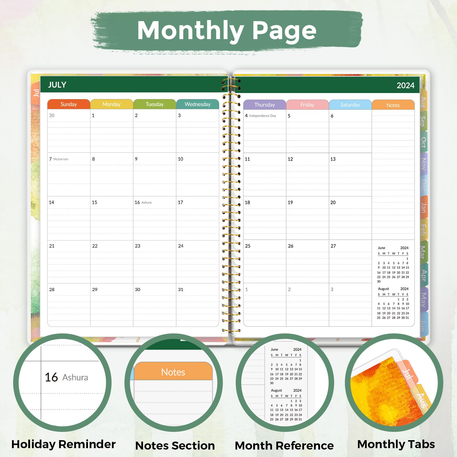 Skydue 2024-2025 Teacher Planner - Academic Year July 2024 to June 2025, 8.5