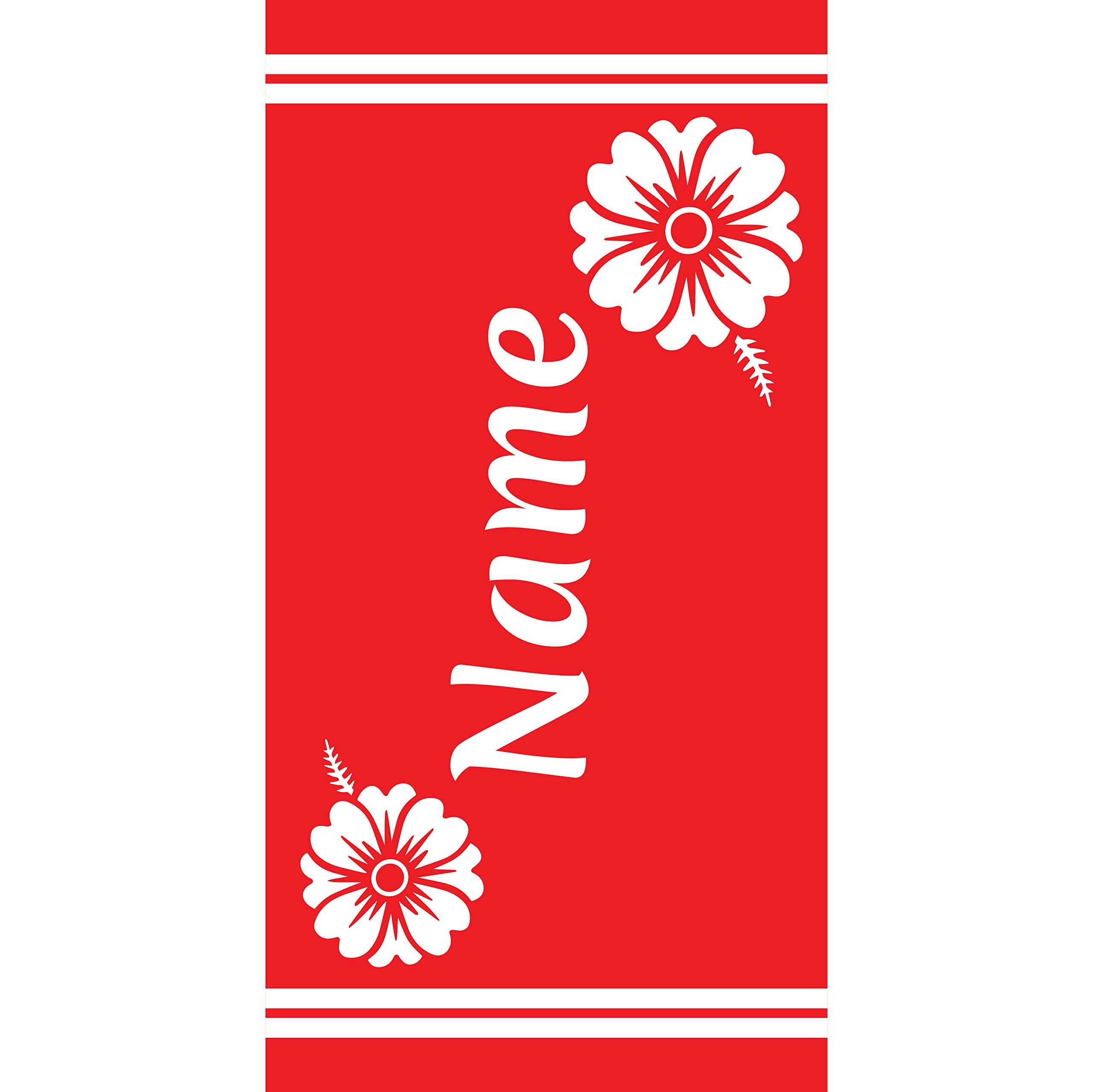 Personalized Custom Name Beach Towels - Monogrammed Cotton Towel for Pool, Beach, Gym & Spa - Great Gift for Women & Men