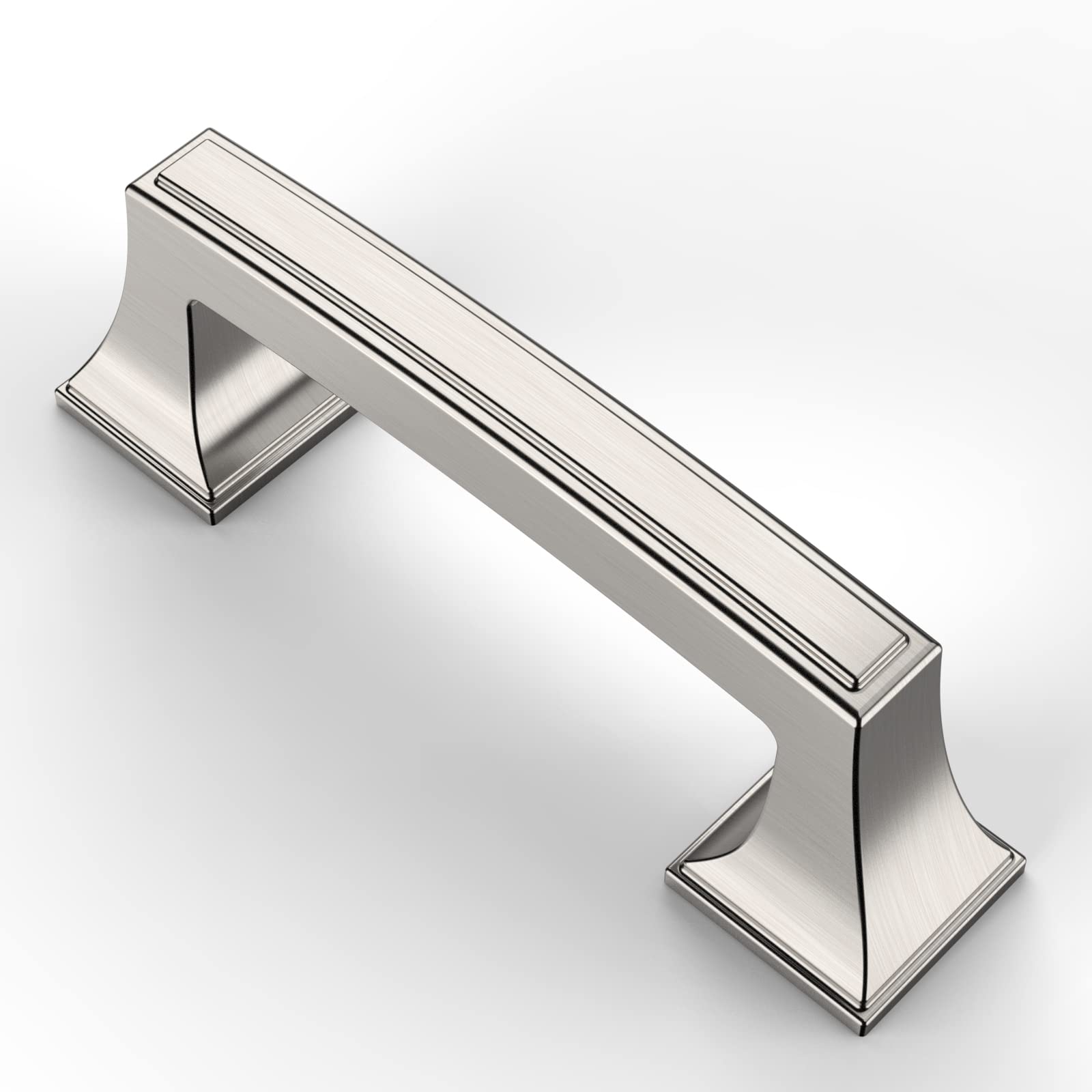 Asidrama 30 Pack 3 Inch (76mm) Brushed Satin Nickel Cabinet Handles - Modern Kitchen & Bathroom Drawer Pulls for Cabinets, Dressers, Cupboards & Furniture Hardware (Easy Installation & Durable)