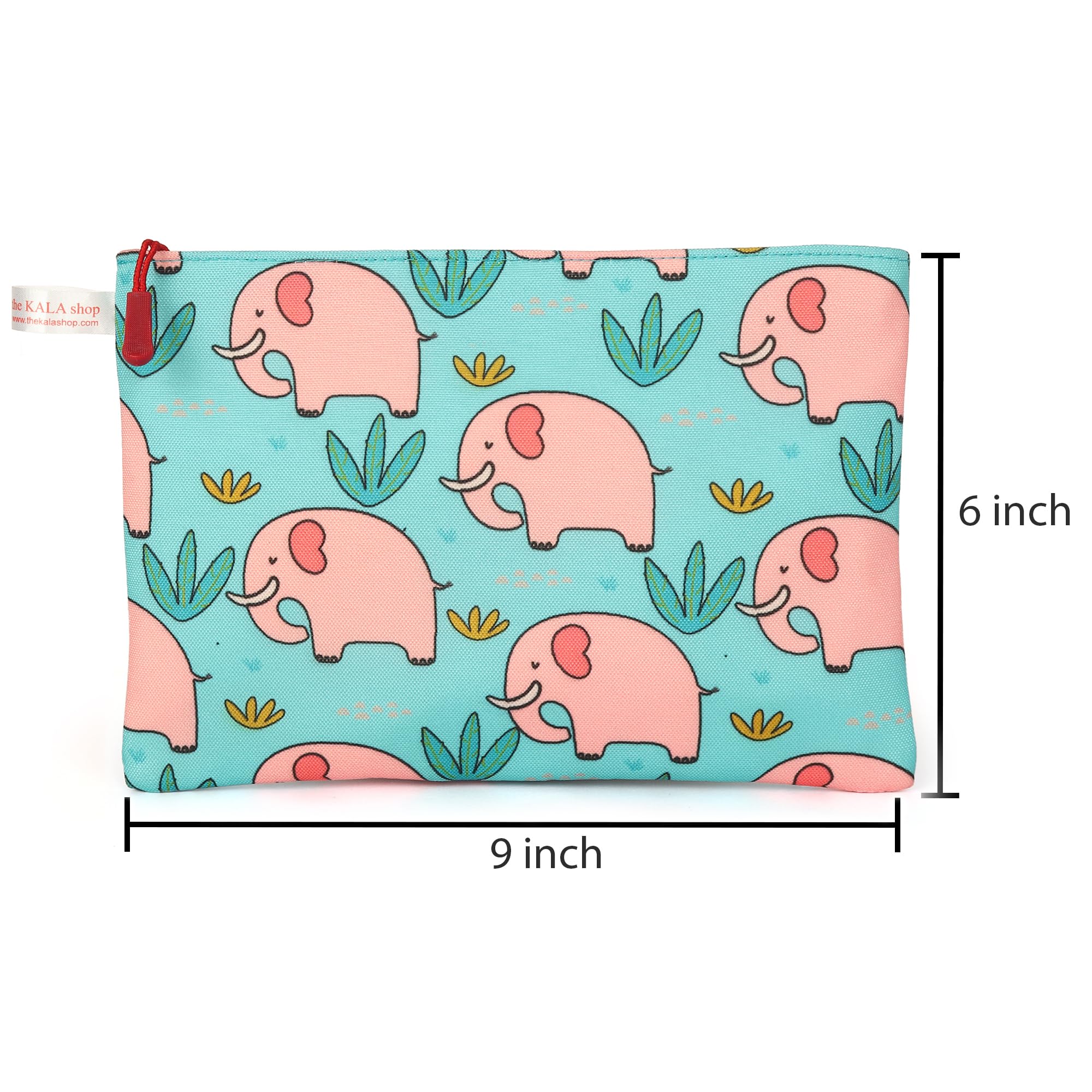 Stylish Elephant Print Travel Pouch for Women, Men & Kids - Waterproof Storage Bag for Makeup, Toiletries & Accessories | Perfect for Vacation, Gym & Daily Use