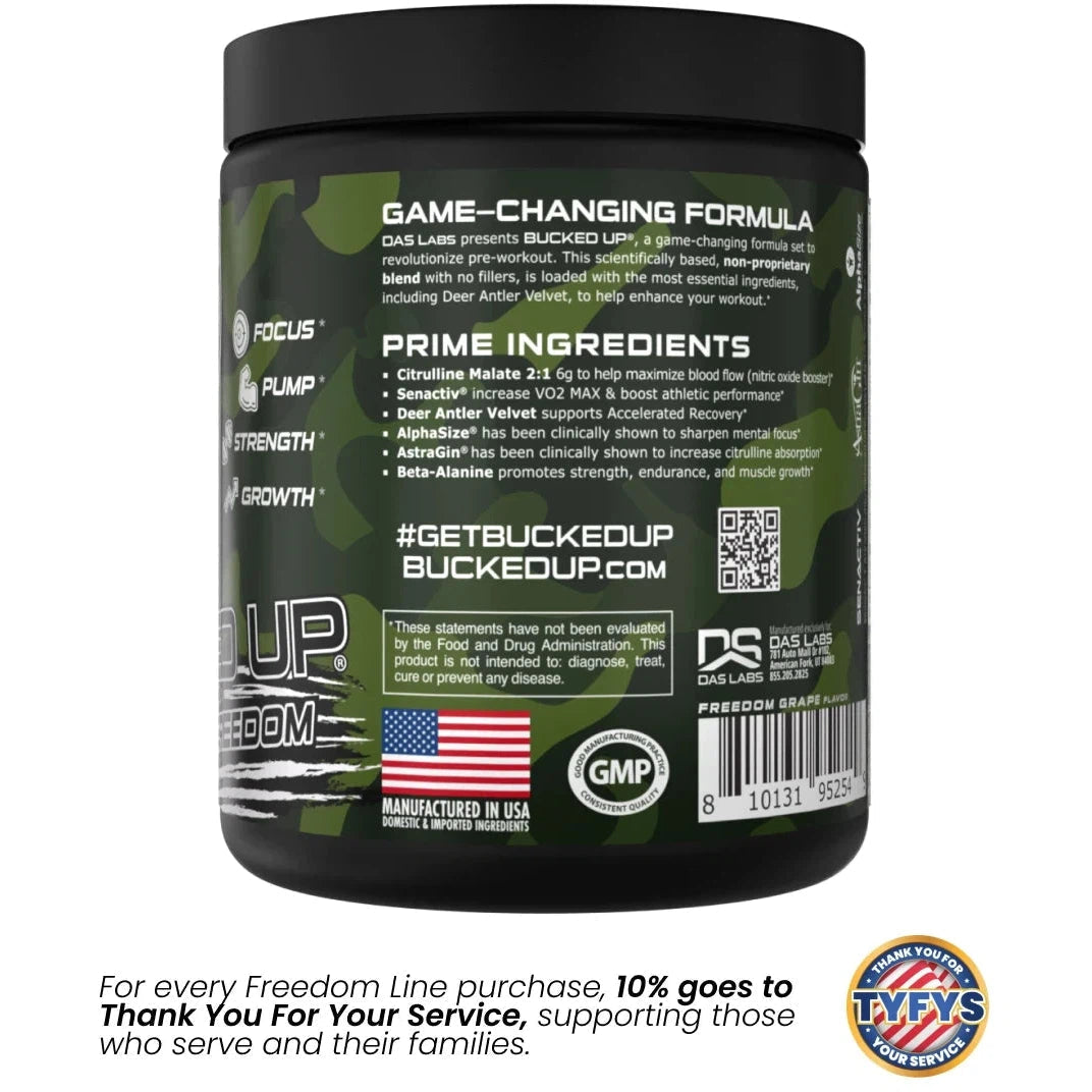 Bucked Up Pre Workout Supplement - Energy & Focus Booster for Gym, Running & Fitness Training | Best for Athletes & Bodybuilders